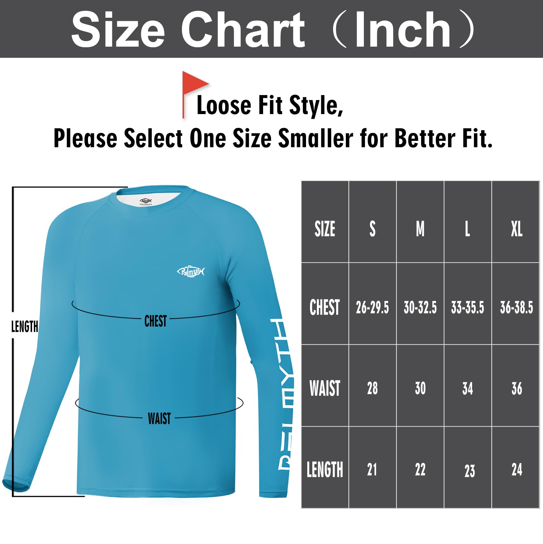 Palmyth Boys Fishing Shirt Youth Long Sleeve T-Shirt UPF 50+ Sun Protection
