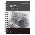 Amazon Basics Sketch Pad for Artists, Drawing Paper, Spiral Bound, Acid Free, 67 lb. / 100 gsm, 100 Sheets, 5.5"x8.5", White