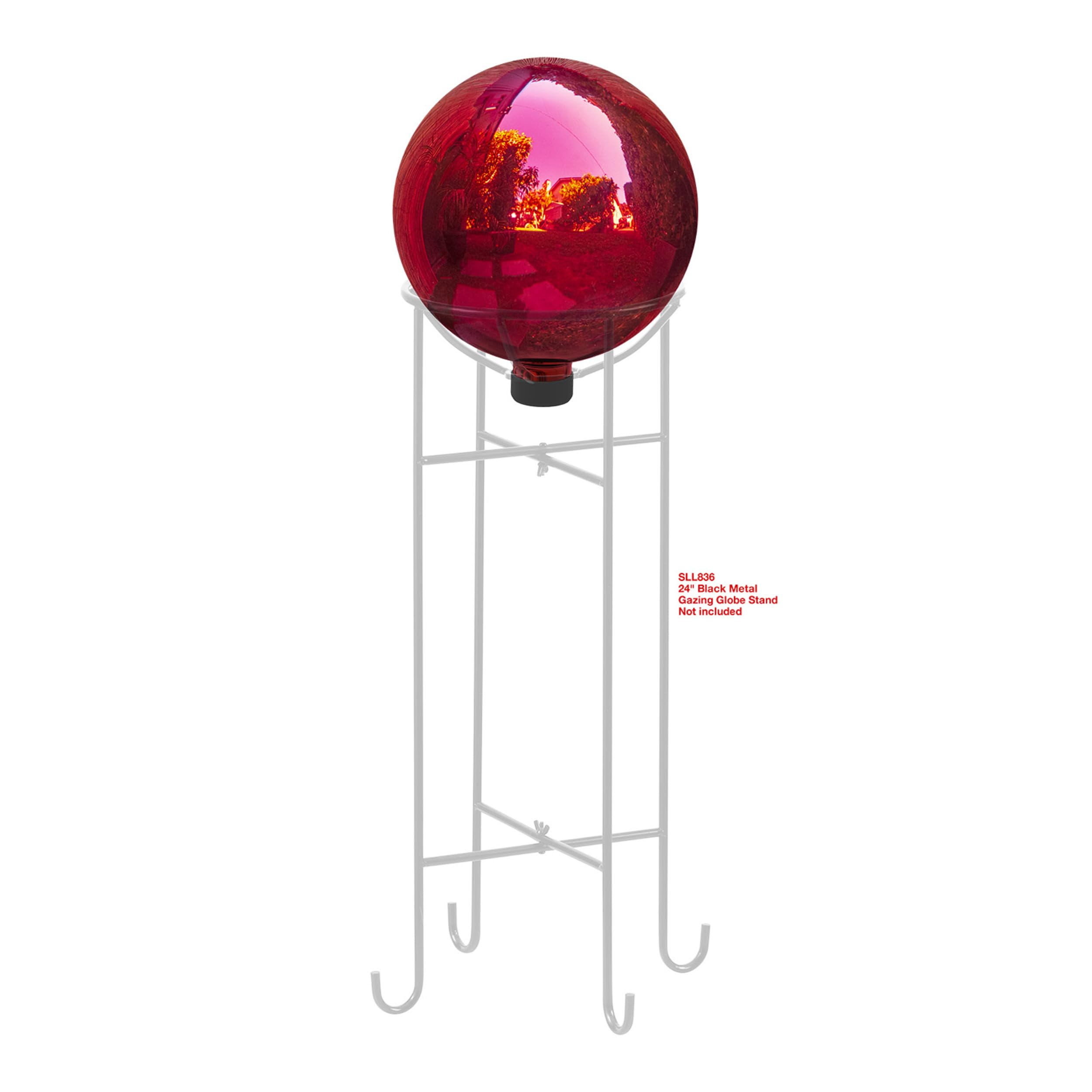 Alpine Corporation | 10" Indoor/Outdoor Glass Gazing Globe — Festive Garden & Yard Décor Accent — Blue
