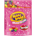HUBBA BUBBA Minis SKITTLES Flavored Sugar Free Gum, Bubble Gum Packs, Candy Bulk, Resealable Bulk Bag