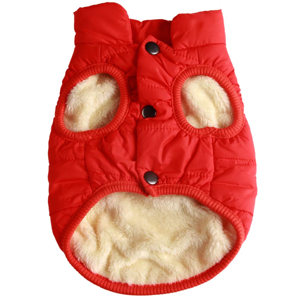 JoyDaog Dog Jacket with Harness,Fleece Lined Warm Puppy Coat for Winter,Soft Windproof Small Dog Vest,Green XS