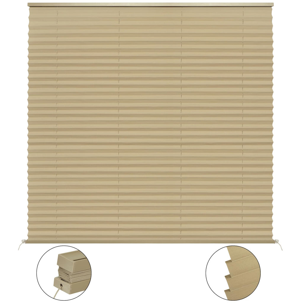 NOVINO RV Blinds Shades for Camper Window,RV Shades Pleated Camper Blinds for Travel Trailer Motor Coach Motorhome Window-14 W x 24" L