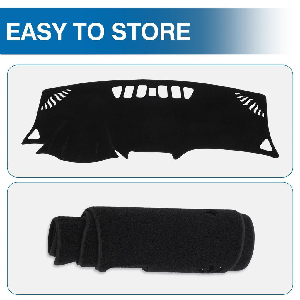 KUST Black Dash Cover for Ford Ranger 1995-2011/Ford Explorer 1995-2001/Mazda B2300 B2500 B3000 B4000 1995-2008/Mercury Mountaineer 1997-2001 Polyester Dashboard Cover Accessories for Ranger