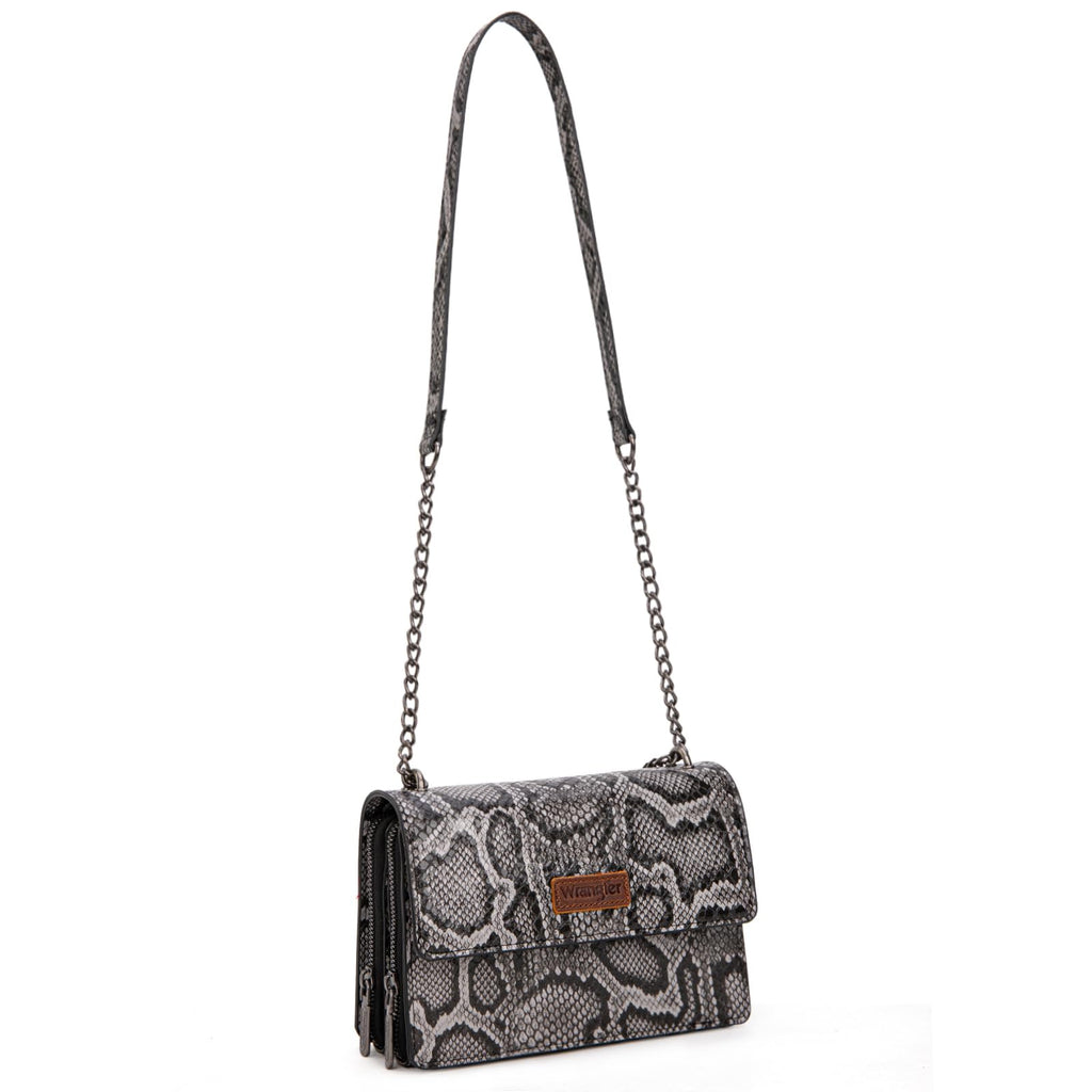 Wrangler Flap Crossbody Purse for Women Shoulder Bag Vintage Wallets with Chain Strap