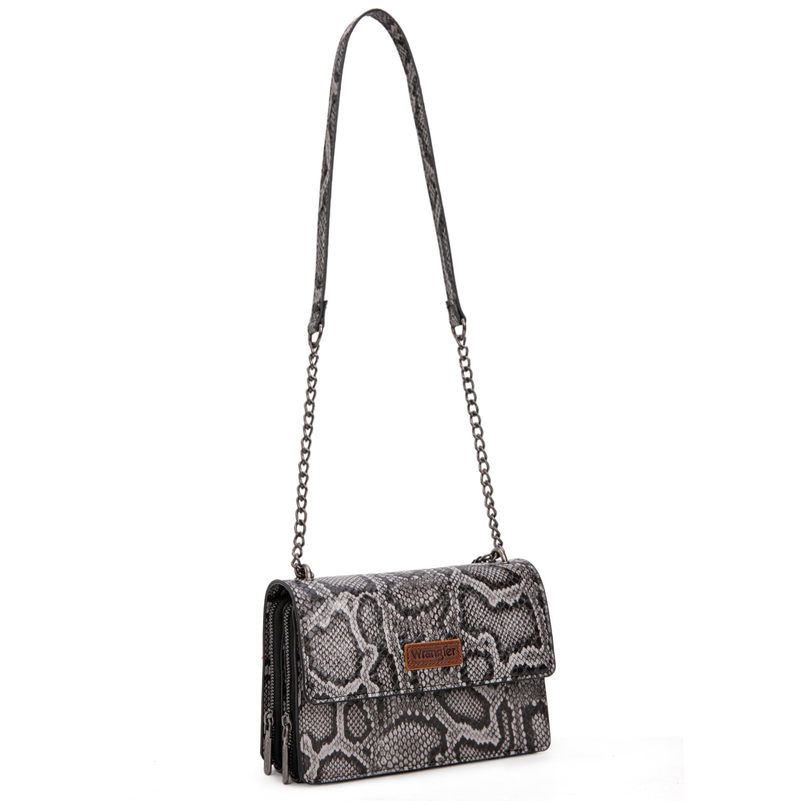 Wrangler Flap Crossbody Purse for Women Shoulder Bag Vintage Wallets with Chain Strap