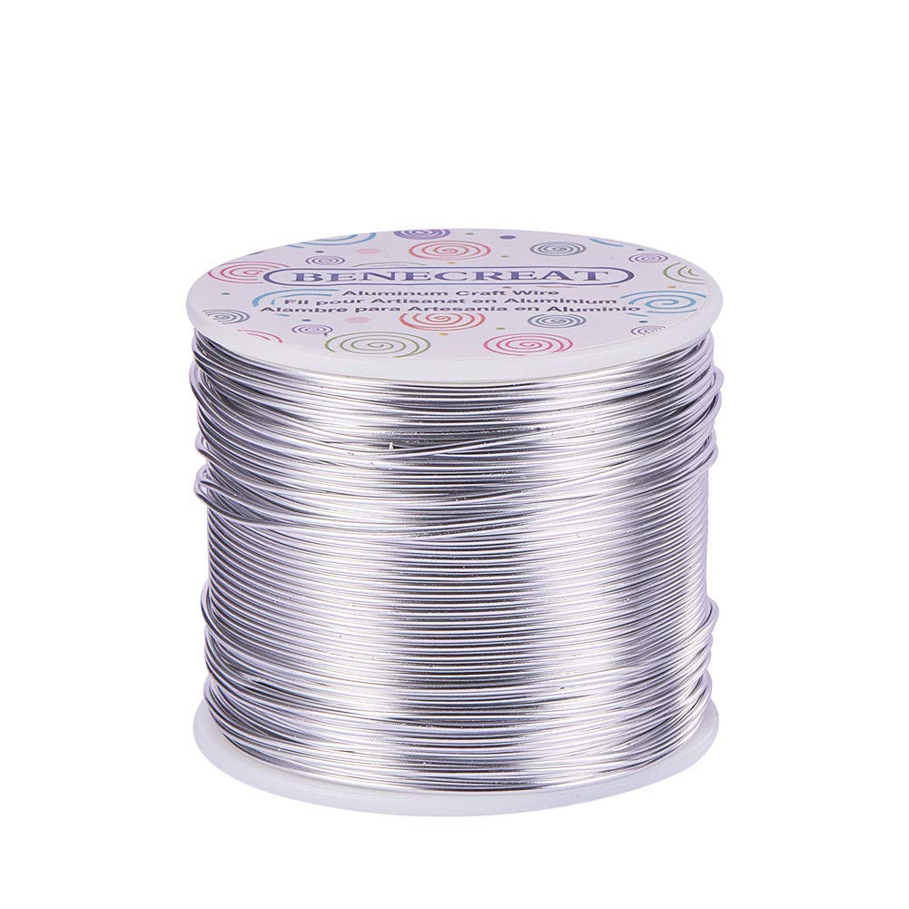 BENECREAT 9 Gauge Jewelry Craft Aluminum Wire 55 Feet Bendable Metal Sculpting Wire for Halloween Craft Floral Model Skeleton Making (Black, 3mm)