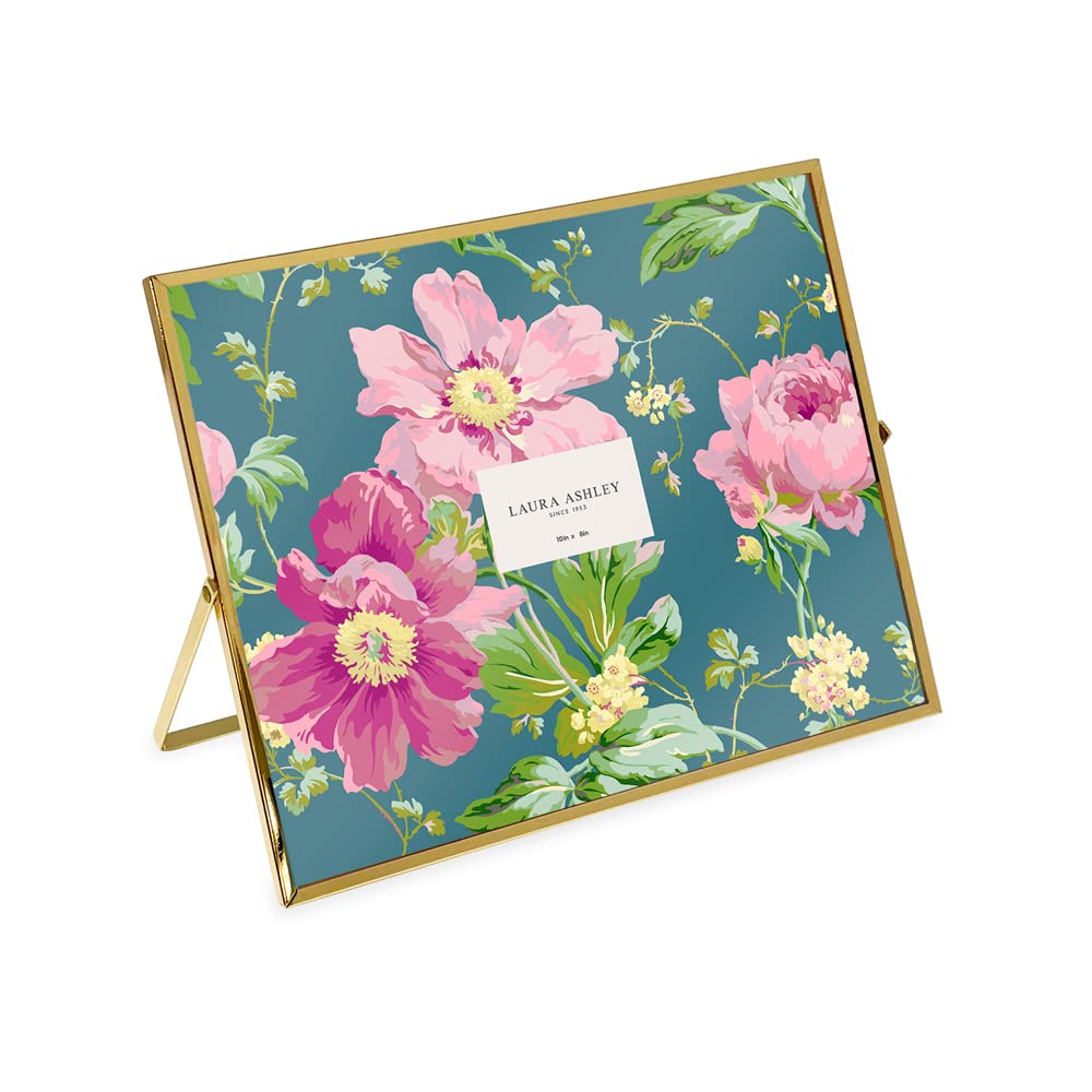 Laura Ashley 2x3 Rose Gold Flat Metal Picture Frame (Vertical) with Pull-Out Easel Stand, Made for Tabletop, Counterspace, Shelf and Desk (2x3, Rose Gold)