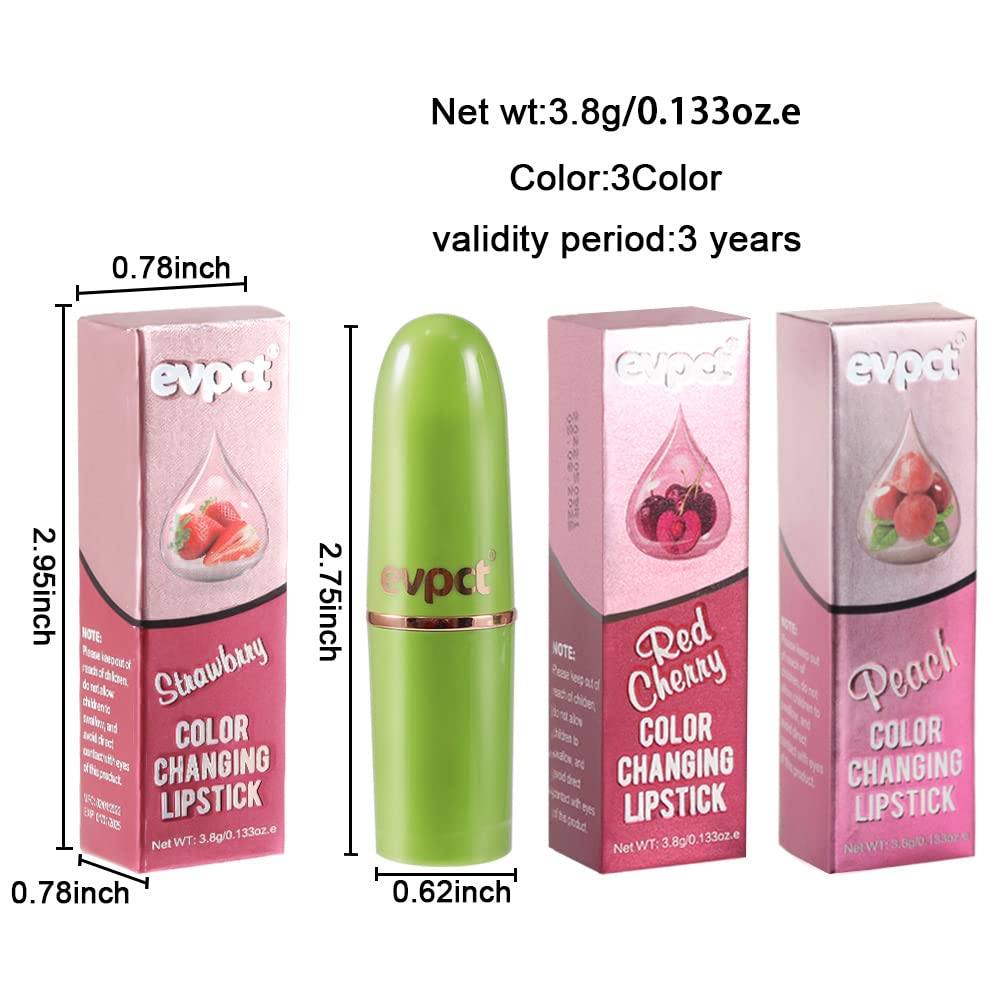 evpct 2Pcs Blueberry Tinted Lip Balms PH Lip Color Changing Lipstick Balm Stain Gift Set Queen for Women Girls Korean Mood Long Lasting Color Change Light Pink Lipstick Lip Tint Plumper Gloss