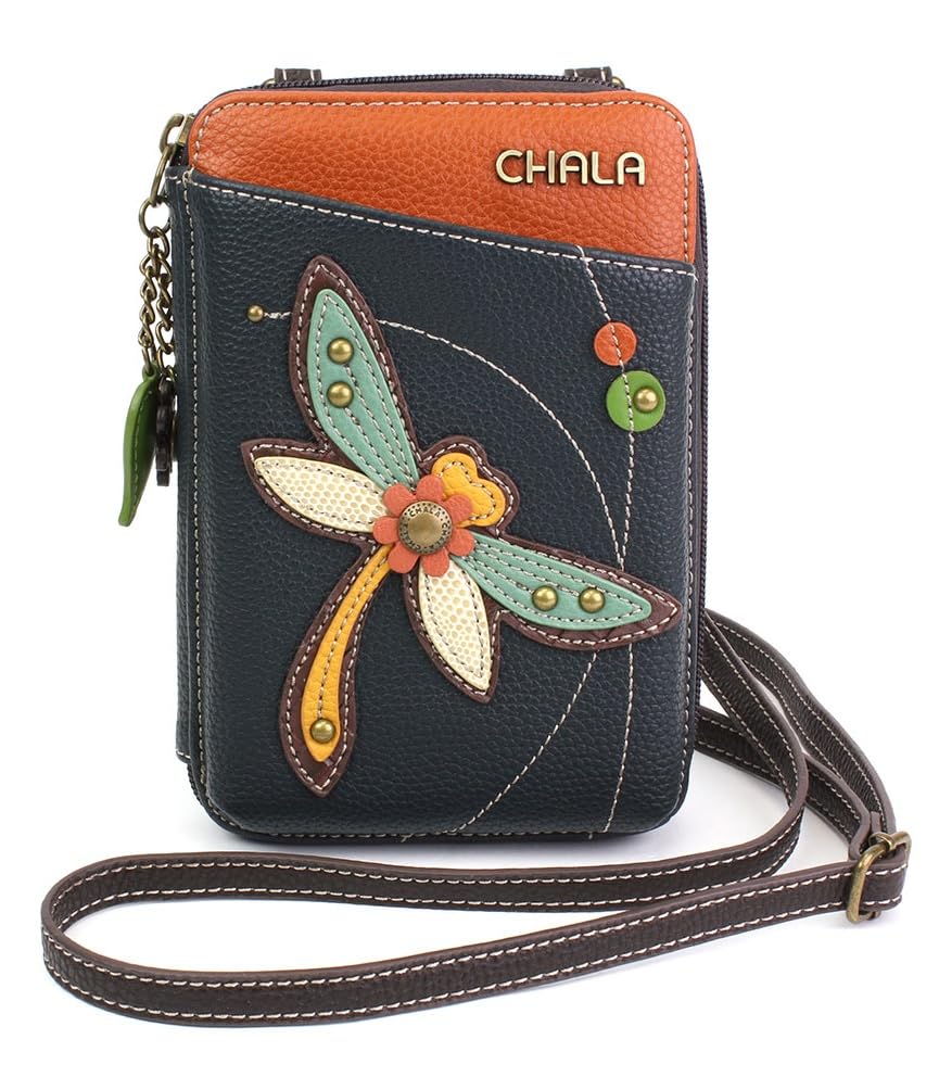 CHALA Wallet Crossbody Cell Phone Purse - Women Faux Leather Multicolor Handbag with Adjustable Strap