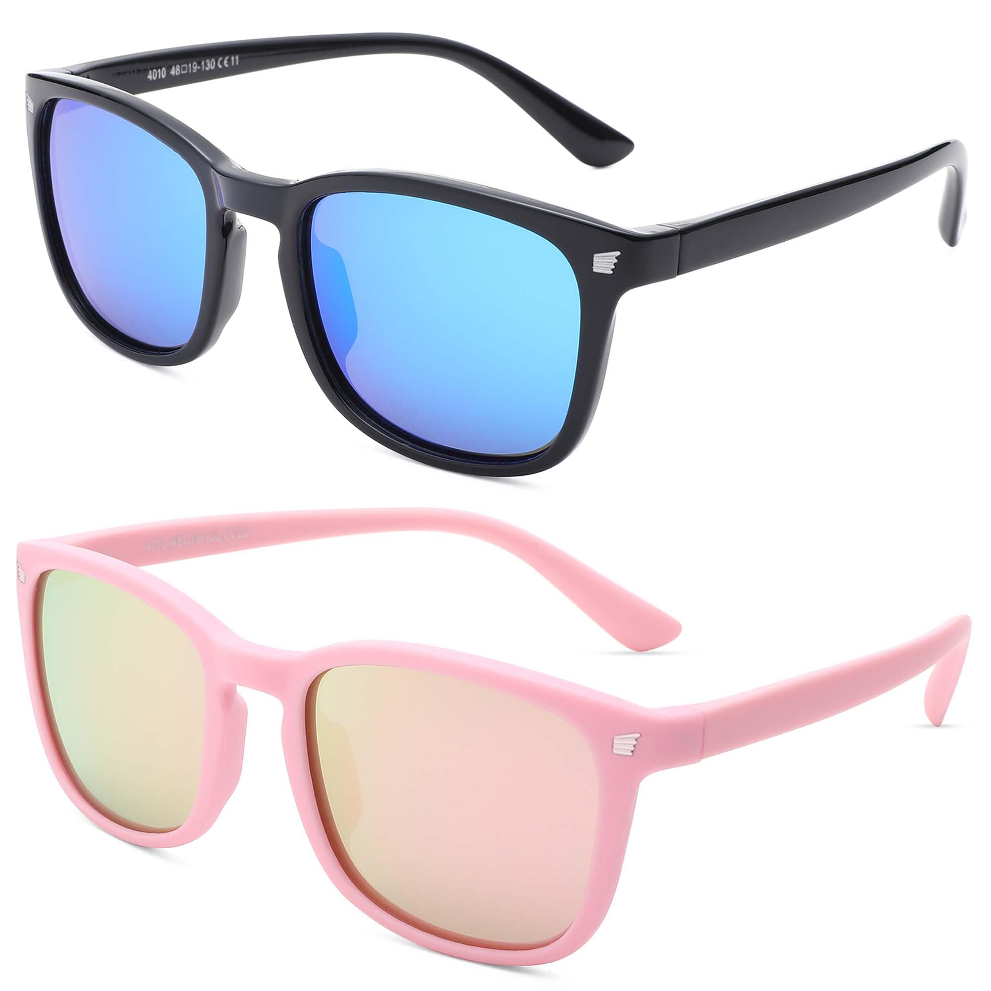 COASION Polarized Kids Sunglasses UV 400 Protection for Girls Boys Classic Retro Style Toddler Shades Age 3-12