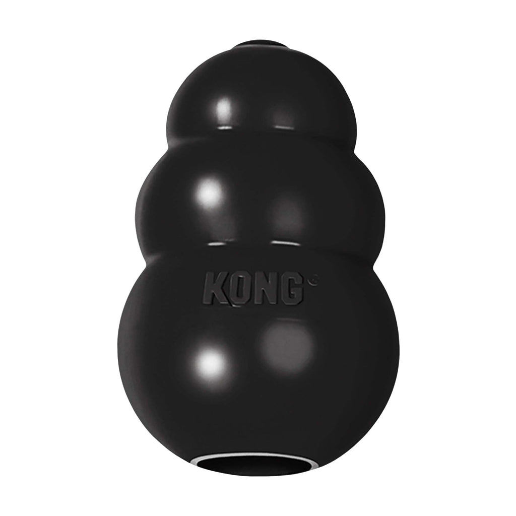KONG Extreme Dog Toy - Fetch & Chew Toy - Treat-Filling Capabilities & Erratic Bounce for Extended Play Time Most Durable Natural Rubber Material - for Power Chewers - for Small Dogs