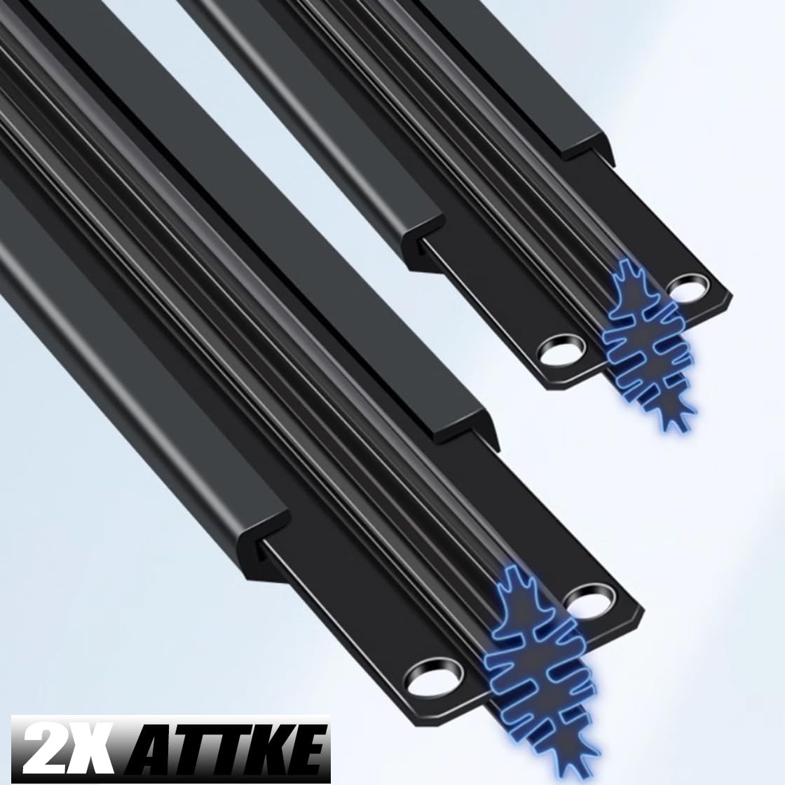 ATTKE OEM Quality Front Windscreen Wiper Blades for Jeep Wrangler 1997-2006/Porsche 911 1978-1994/Suzuki Samurai 1986-1995 (13″+13″ Front Windshield Wiper Blade Set)