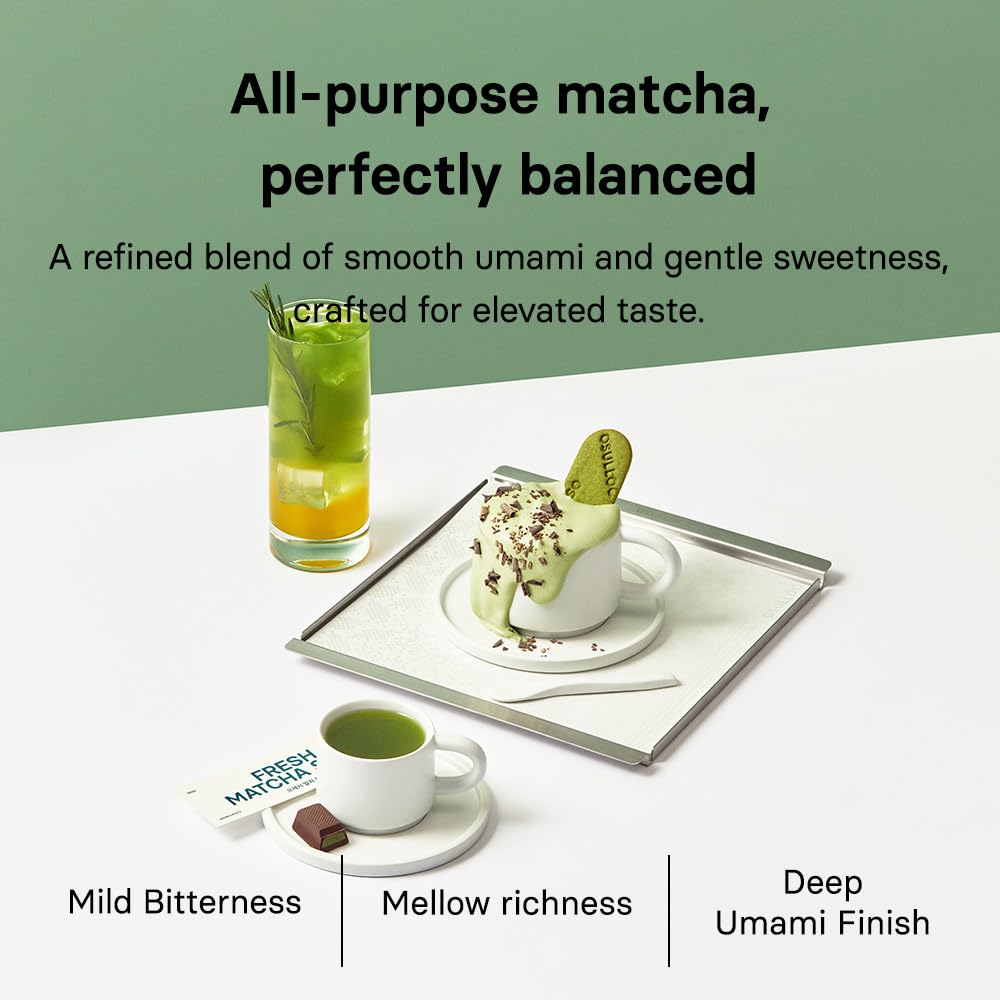 OSULLOC Volcanic Isle Matcha Powder, Ceremonial Grade Korean Matcha, Green tea powder from Jeju Island (1.41oz, 40g)