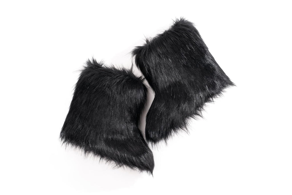 IXU Women's Faux Fur Boot Furry Fluffy Round Toe Suede Snow Winter Women Boots Comfy Plush Warm Short Outdoor Indoor Flat Shoes Mid-Calf Boots