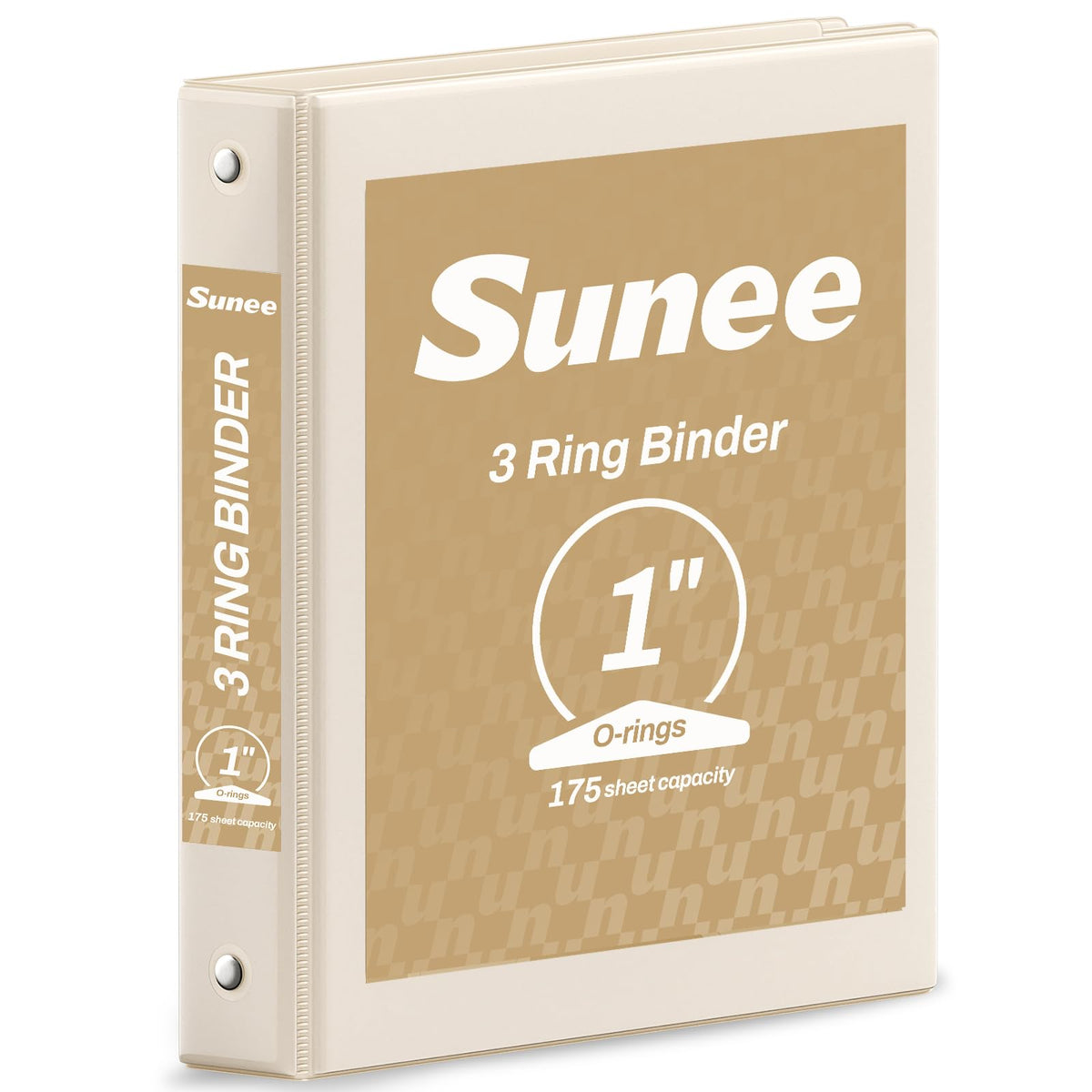 SUNEE 3 Ring Binder 1/2 Inch 1 Pack, Clear View Binder Three Ring PVC-Free (Fit 8.5x11 Inches) for School or Office Supplies, Black