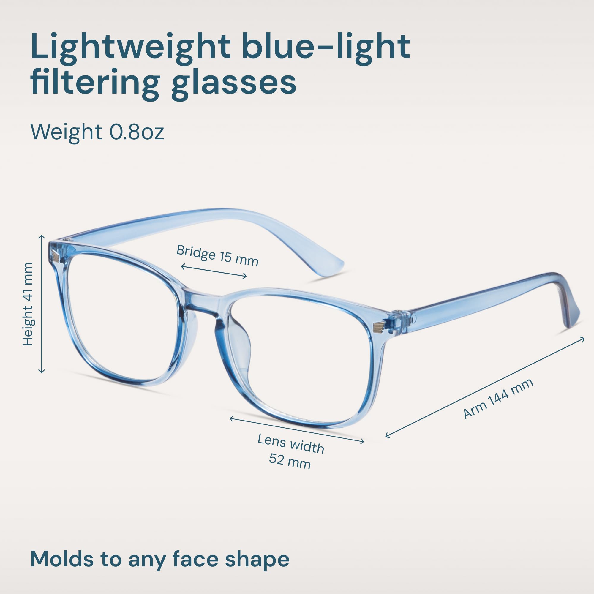 Gaoye Transparent, Clear Blue Light Glasses for Computer & Gaming - Anti UV Ray Lenses, Scratch-Resistant & Comfort Fit