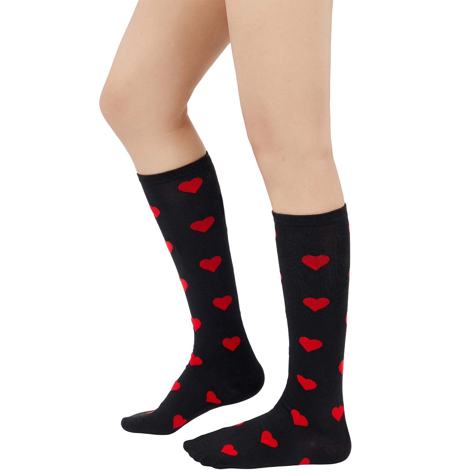 Century Star Knee High Striped Socks for Women - Long Thin Tube Sports Thigh High Socks Tall Stockings