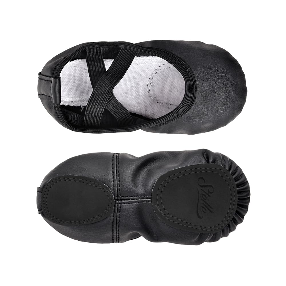 Stelle Ballet Shoes for Girls Toddler Ballet Slippers Soft Leather Boys Dance Shoes for Toddler/Little Kid/Big Kid