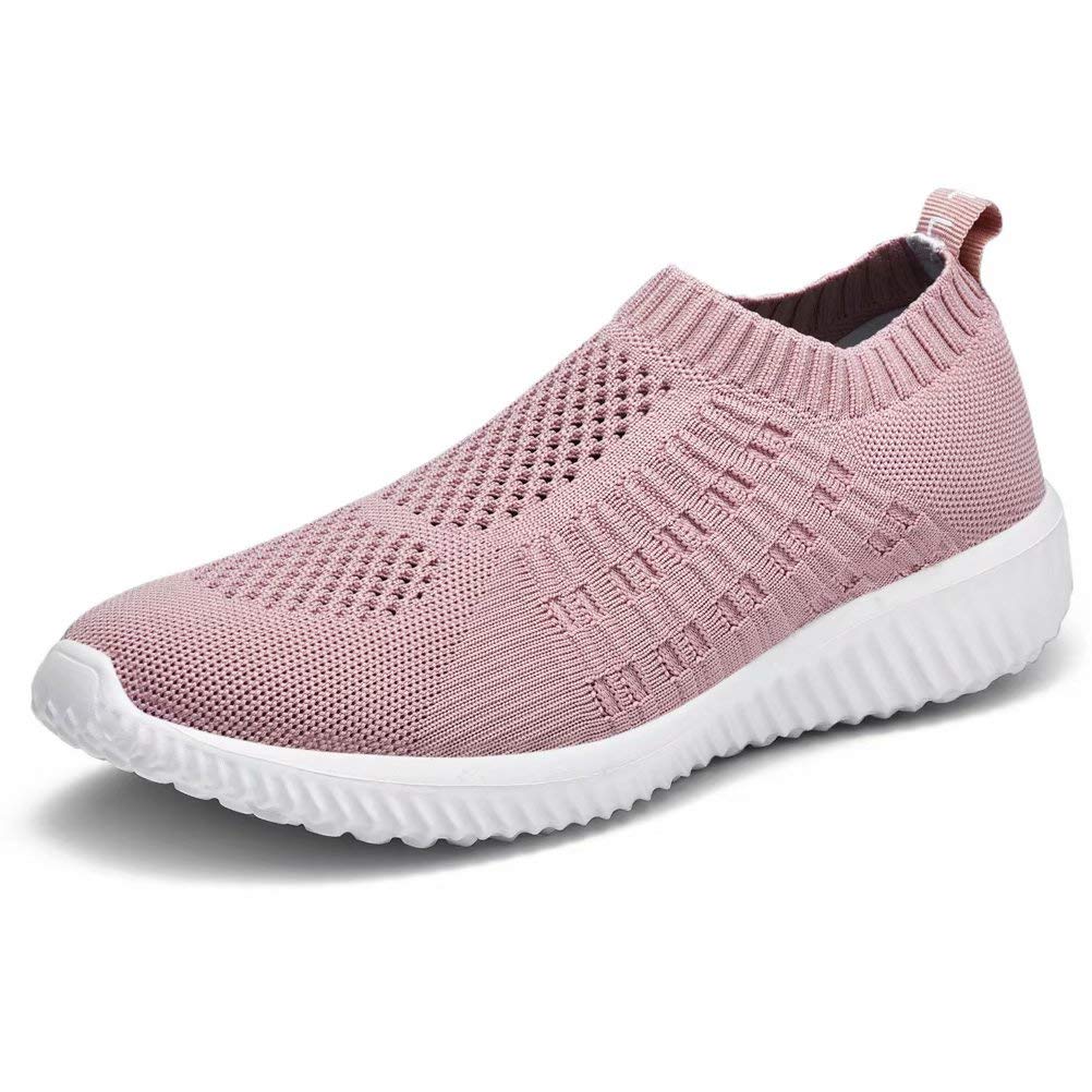 konhill Womens Walking Shoes Slip On Sneakers Breathable Mesh Lightweight Casual Footwear for Daily Commute