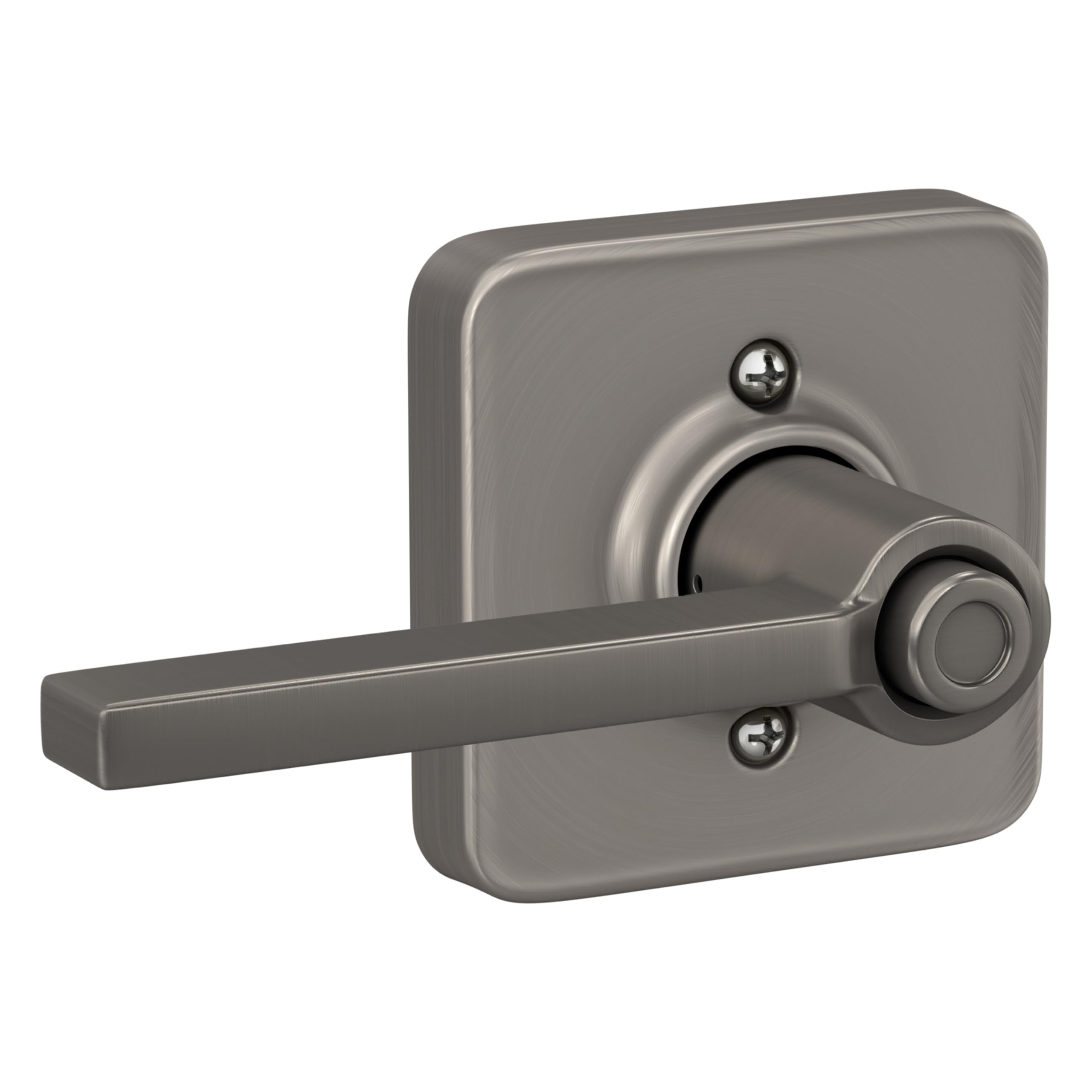 Schlage F10 LAT 716 Latitude Door Lever, Hall & Closet Passage Lock, Aged Bronze