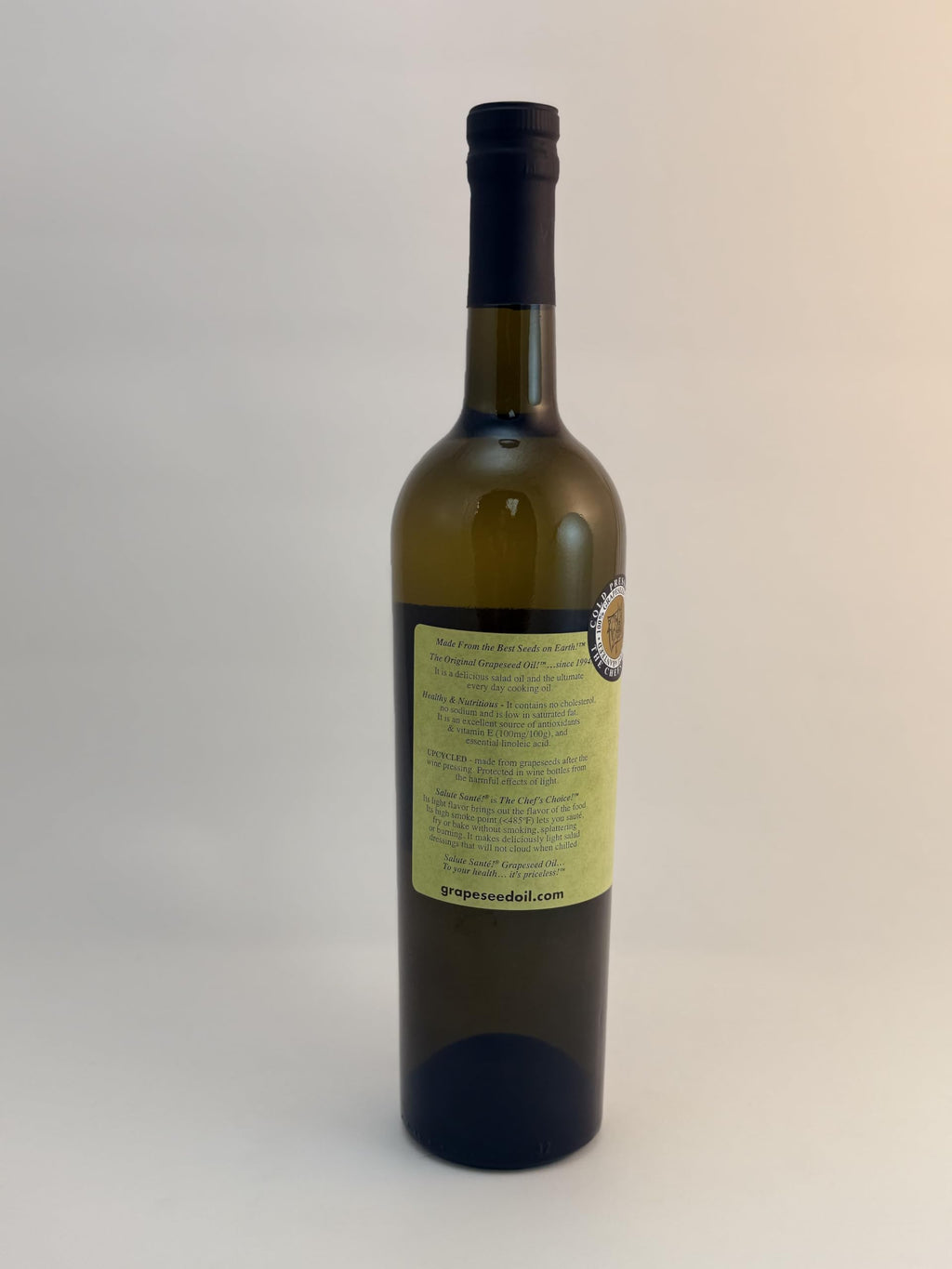 Salute Santé! Cold Pressed Grapeseed Oil – 500 ml 1-Pack — cooking oil, grapeseed oil — High Smoke Point, Neutral Flavor, Ideal for Frying, Baking & Salad Dressings Gourmet kitchen essential