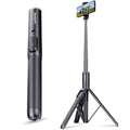 Sensyne 60" Phone Tripod - Selfie Stick, Lightweight All in One Phone Tripod Integrated with Wireless Remote Compatible with All Cell Phones for Selfie/Video Recording/Photo/Live Stream/Vlog（Black）