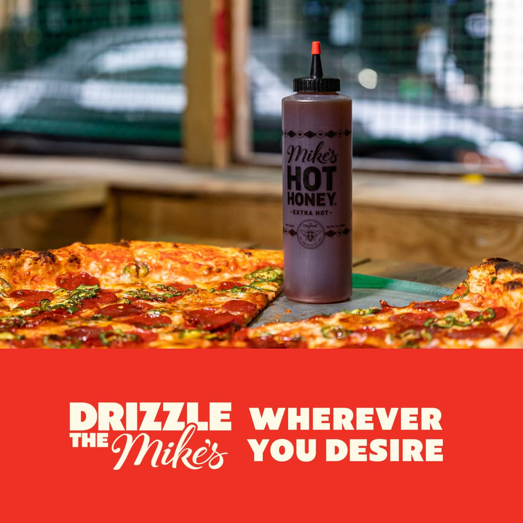 Mike's Hot Honey, Extra Hot, America's #1 Brand of Hot Honey, Spicy Honey Infused with Chili Peppers, Sweet Heat, Perfect for Hot Sauce Lovers (10oz Bottle, 1 Pack)