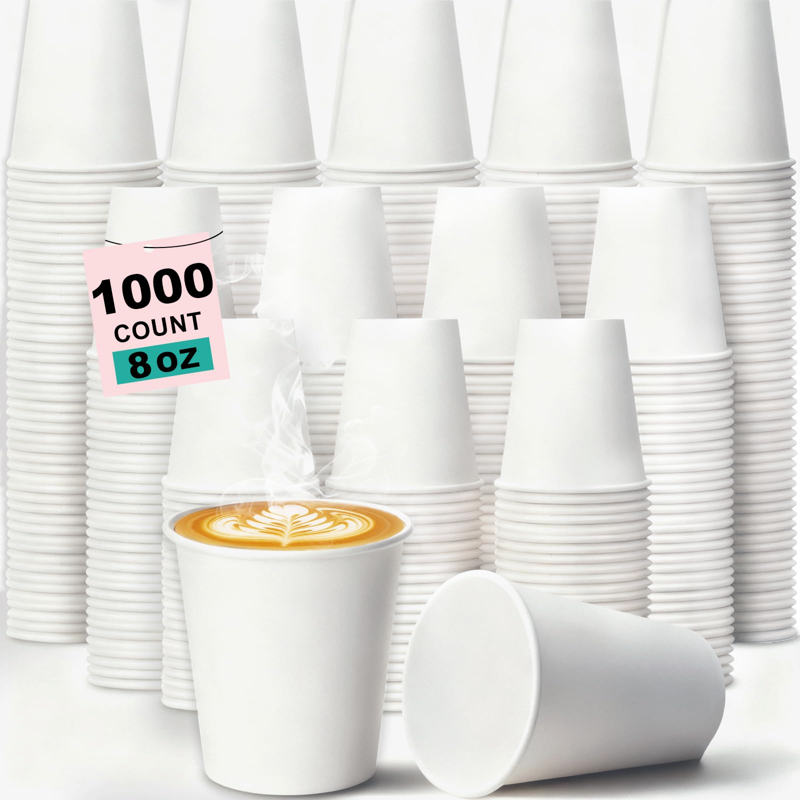 16 oz 100 Pack Corrugated Ripple Wall Disposable Coffee Cups with Lids and Straws, Heavy Duty Insulated Cups for Hot Beverage or Cold Drinks, Bulk for Restaurants, Offices, Coffee Shops(Black)