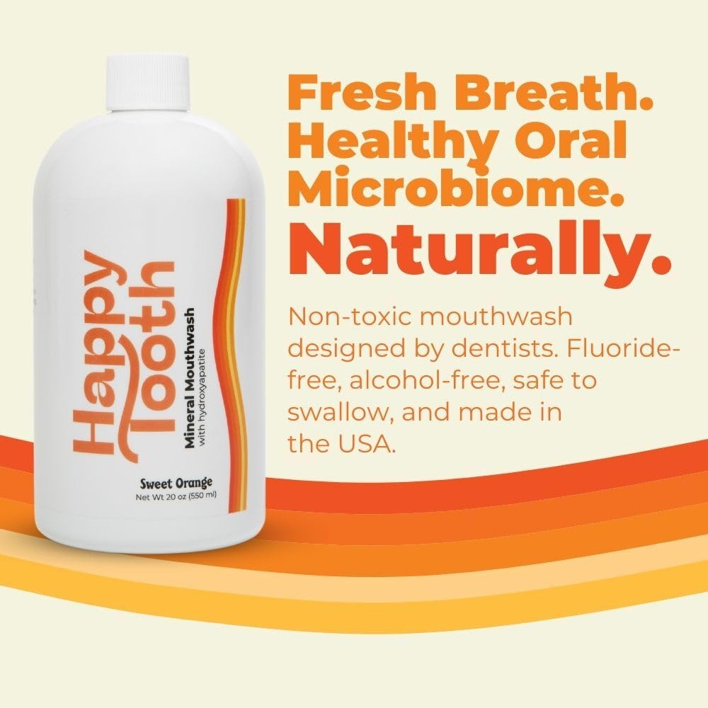 Hydroxyapatite Mouthwash, Remineralizing, Alcohol Free, Mint, 20 Fl Oz | Remineralizing Mouthwash For Adults And Kids, Whitening, No Alcohol Formula, Fluoride Free, Enamel Safe, Dentist Formulated