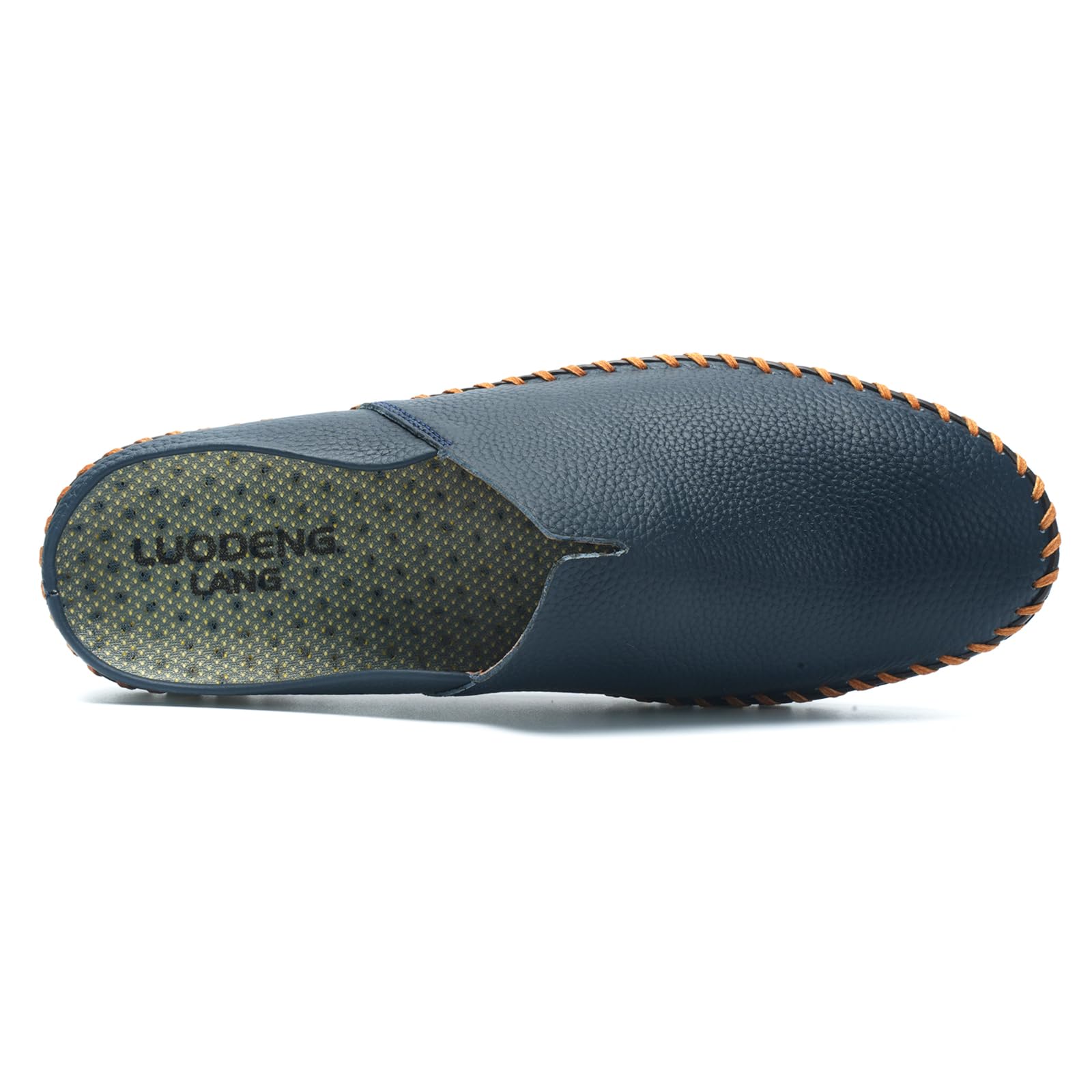Men’s Slip-On Loafers Mules Clog Handmade Leather Slippers Hand Stitched no-Heel Casual Shoes for Men Breathable Comfortable Soft