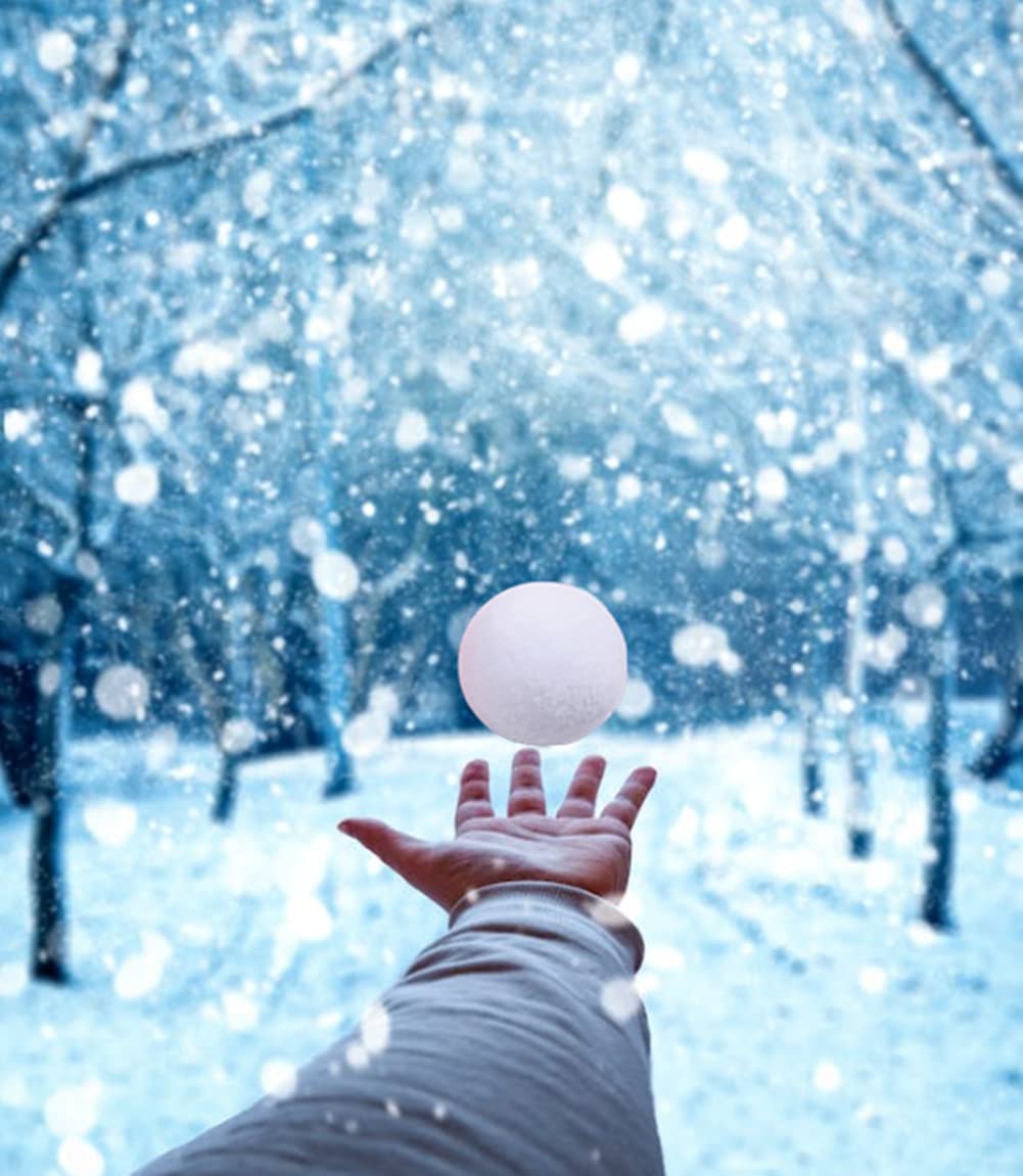Supoice 30 Pack Snow Fight Balls 3 Inch Large Size Christmas & Winter Holiday Realistic Fake Snow Toys for Indoor & Outdoor Snow Fight & Toss Game