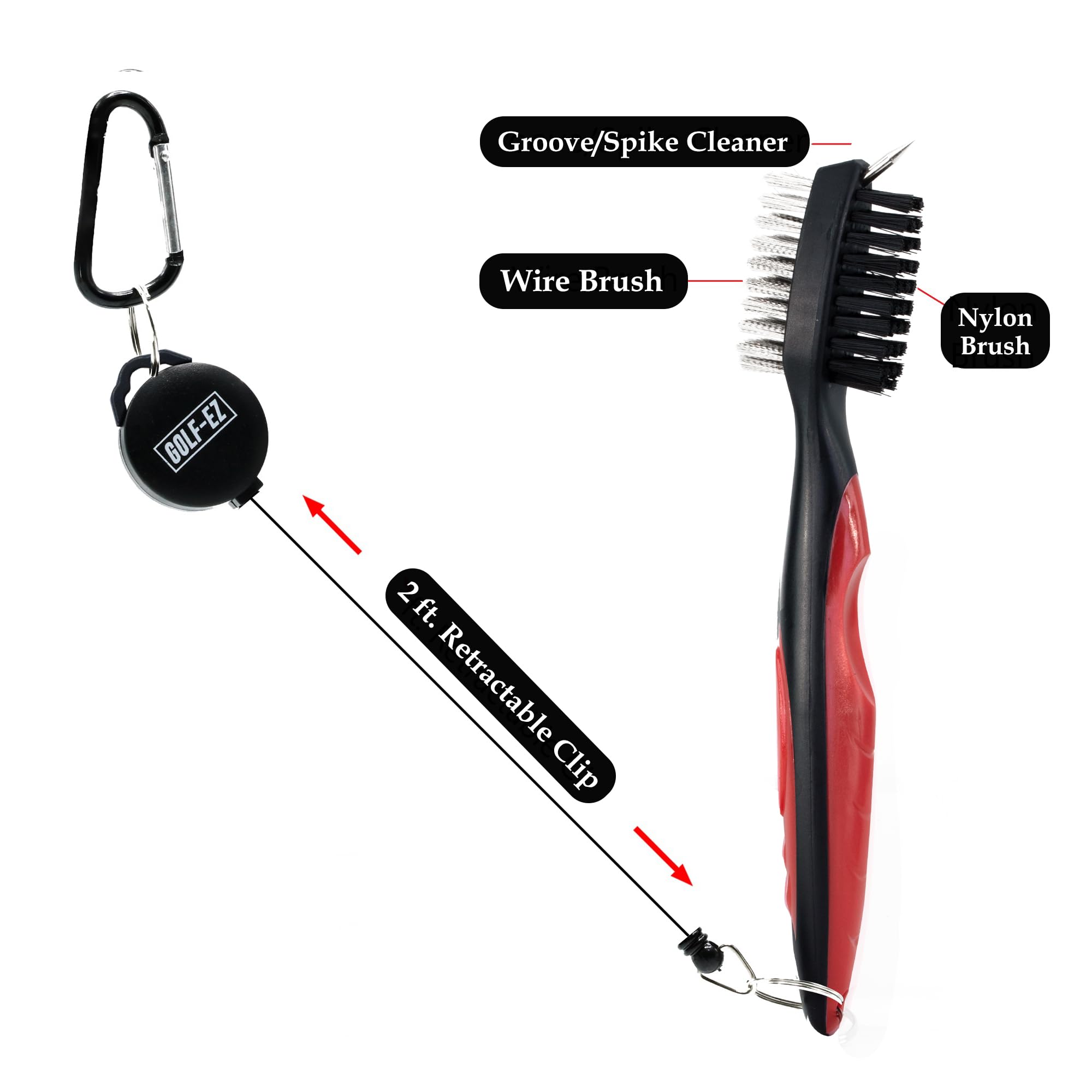 Golf Essentials Kit | Must-Have Accessories – Water Brush, Towel, Club Brush, Ball Marker, Divot Repair Tool, Ball & Tee Holder, Golf Gifts for Men & Women