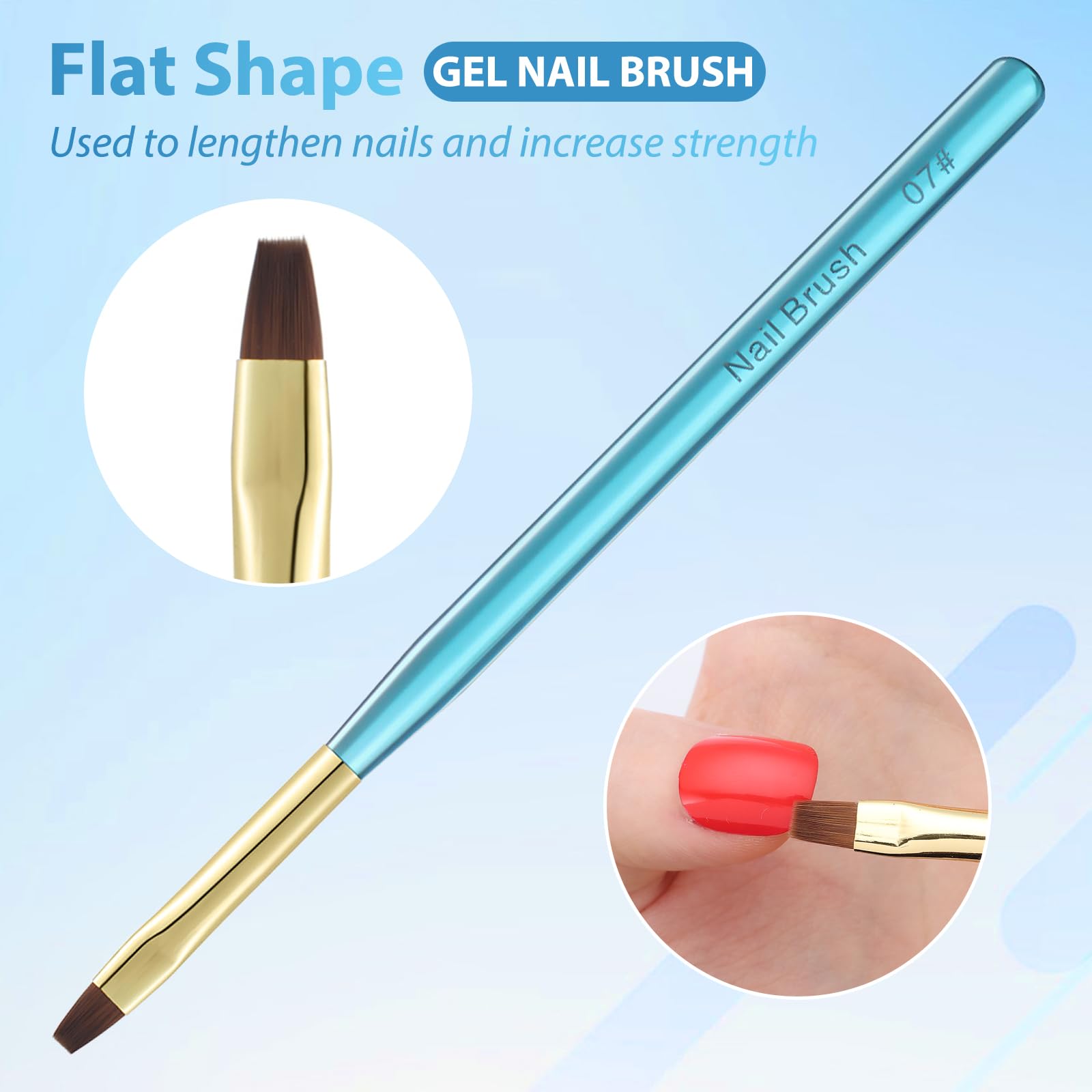 Nail Art Clean Up Brushes,Nail Brushes for Cleaning Polish Mistakes on the Cuticles, Acetone Resistant Nail Brush, Fingernail Cleaning Brushes for Nail Art and Designs (2 Pcs Round&Angled)