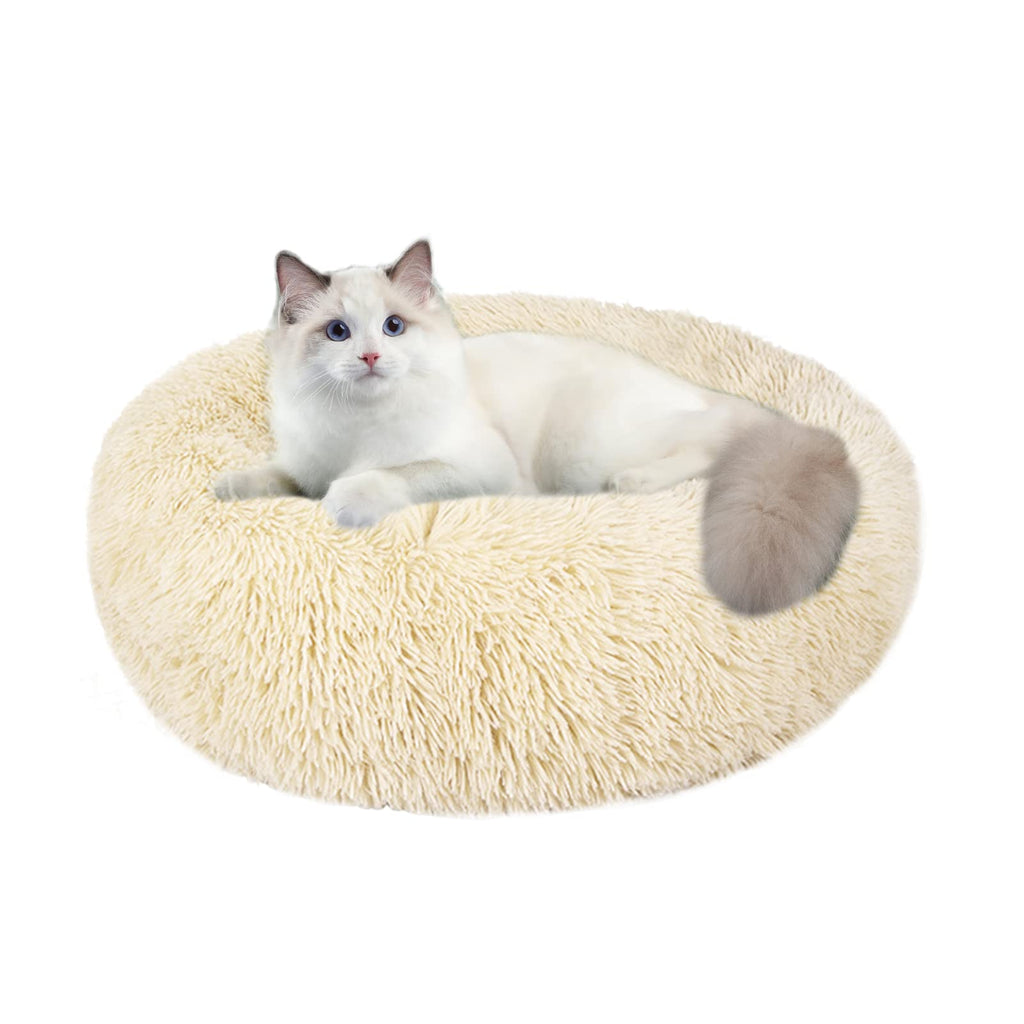 Nisrada Cat Beds for Indoor Cats,15.7 Inch Small Cats Beds, Washable-Round Pet Bed for Puppy and Kitten with Slip-Resistant Bottom