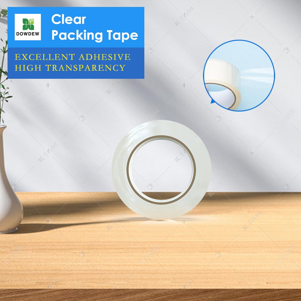 Clear Packing Tape, Heavy Duty Packaging Tape 1.88 inch x 55 Yards Refill Roll for Shipping Mailing Moving [Ultra Strong - Super Thick] (1 Roll / 55 Total Yards)