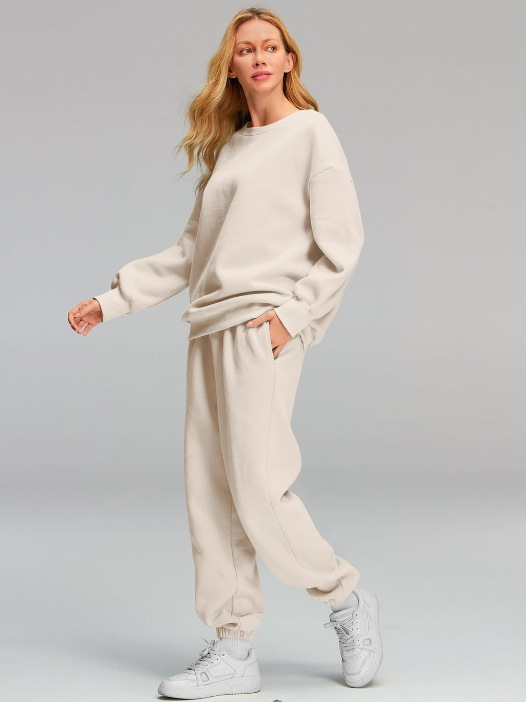 AUTOMET Womens 2 Piece Outfits Sweatsuit Lounge Sets Matching Sweat Set Pockets