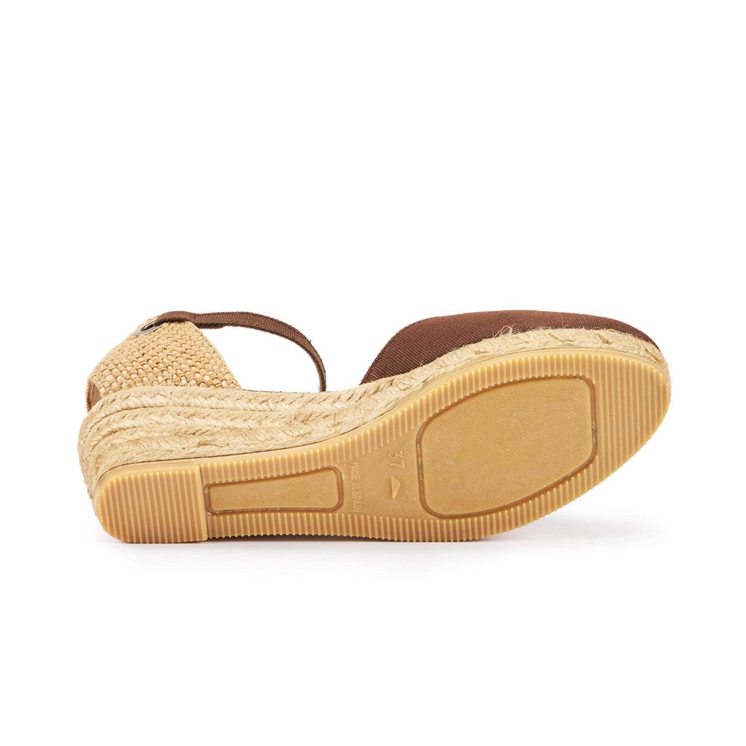 Viscata Pubol Espadrille Canvas Low Wedges with Ankle Strap Spain Handmade 2” Heel Women's Sandals with Breathable Organic Cotton Canvas and 100% Natural Jute for all Occasions: Casual, Work, Party