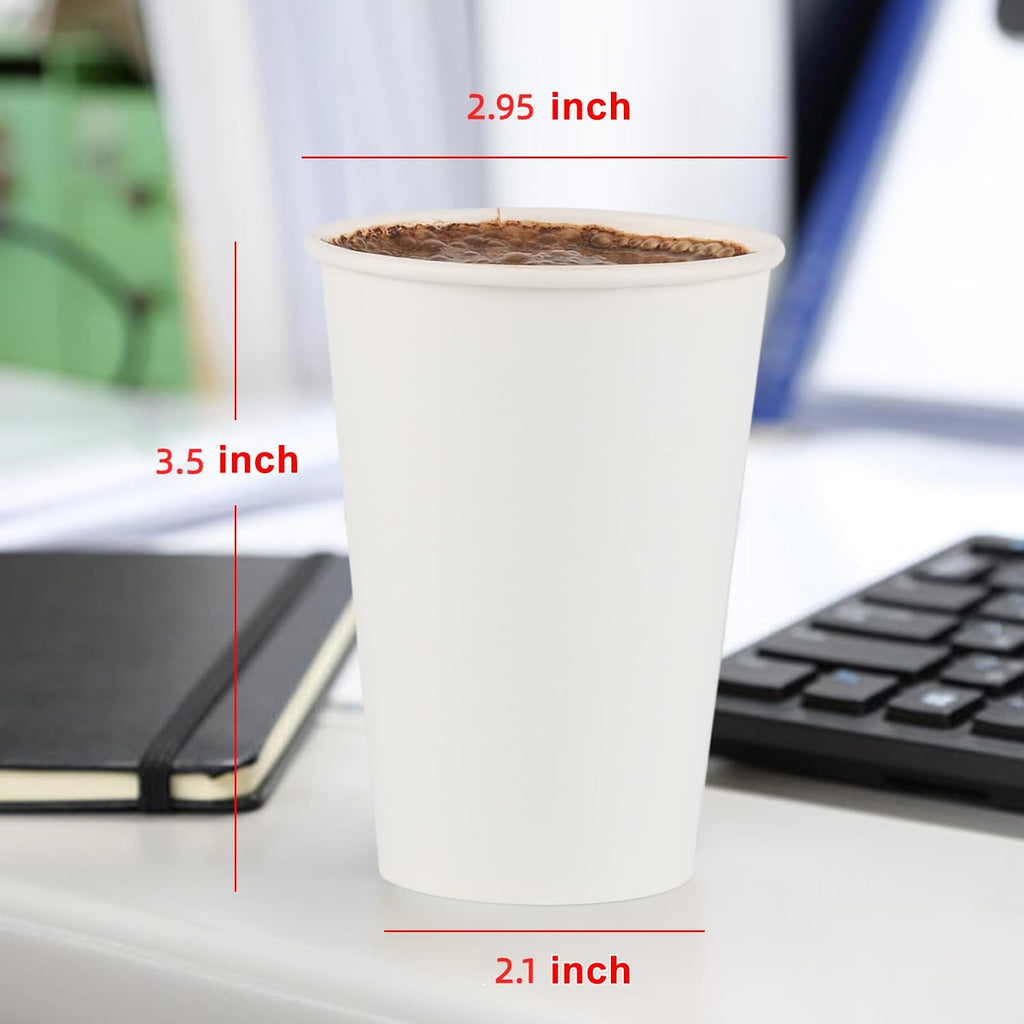 Paper Cups 8 Oz, 120 Pack Paper Coffee Cups 8 Oz, Disposable Cups for Hot and Clod Beverage, White Water Cups, Disposable Tea Cups for Home Office Party Travel