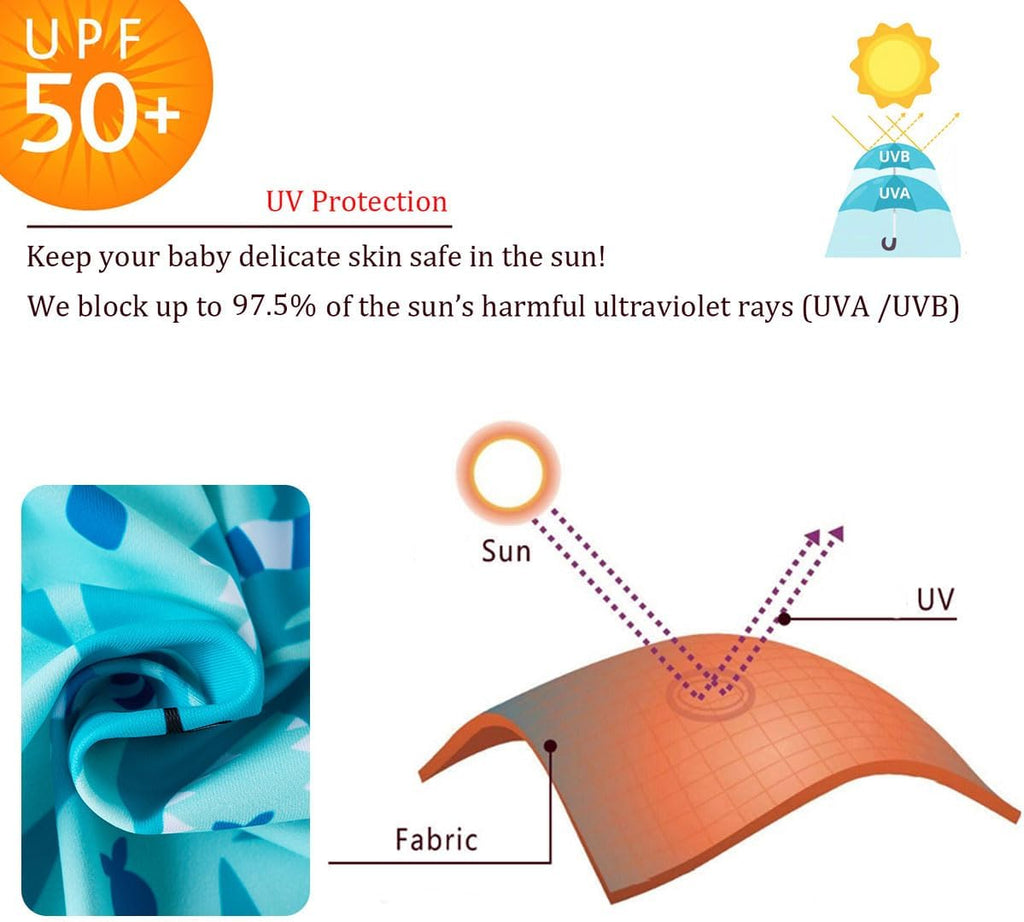 UMELOK Baby Boy Swimsuit UPF 50+ Sun Protection Rash Guard Swimwear