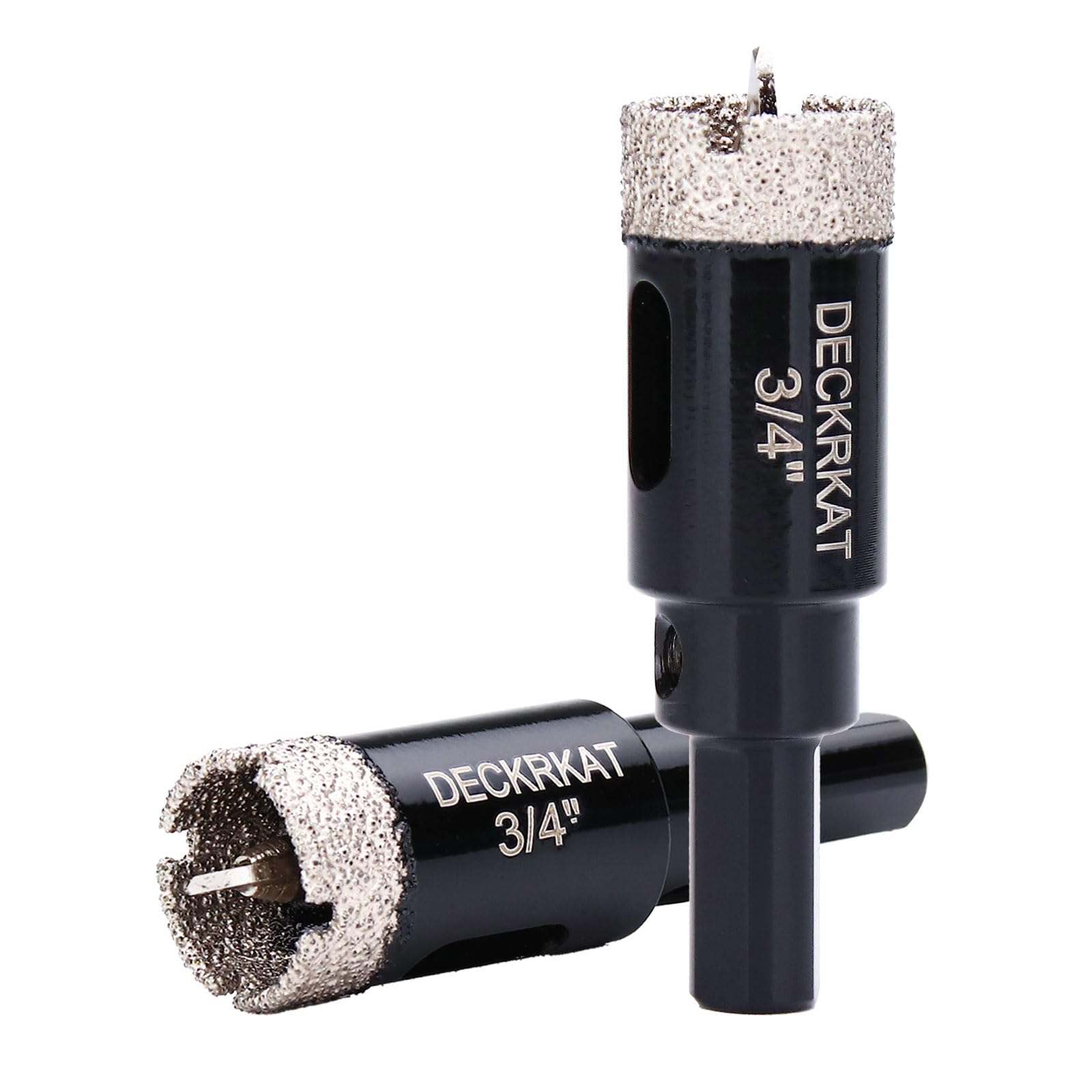 1 Inch Diamond Hole-Saw Bits with Pilot Drill Bit - 2pc 1" Diamond Tipped Tile Hole Saws with Guiding Bit Accurate Drilling for Porcelain Tile Ceramic Pottery Granite Stone Glass Bottles 25mm