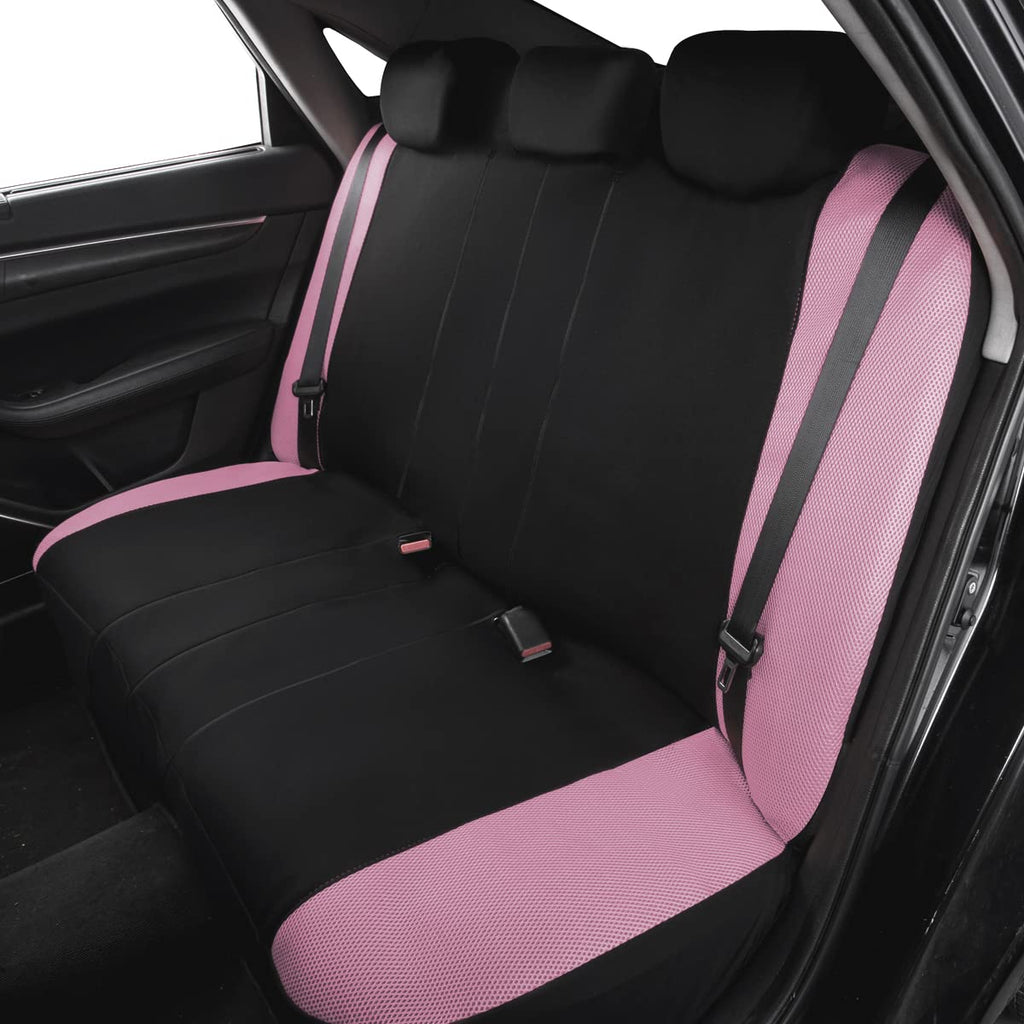Flying Banner Butterfly car seat Covers ful Set Fashion Universal Lady Woman Female Rear Bench Split Colorized (2 Fronts, Mint Blue)