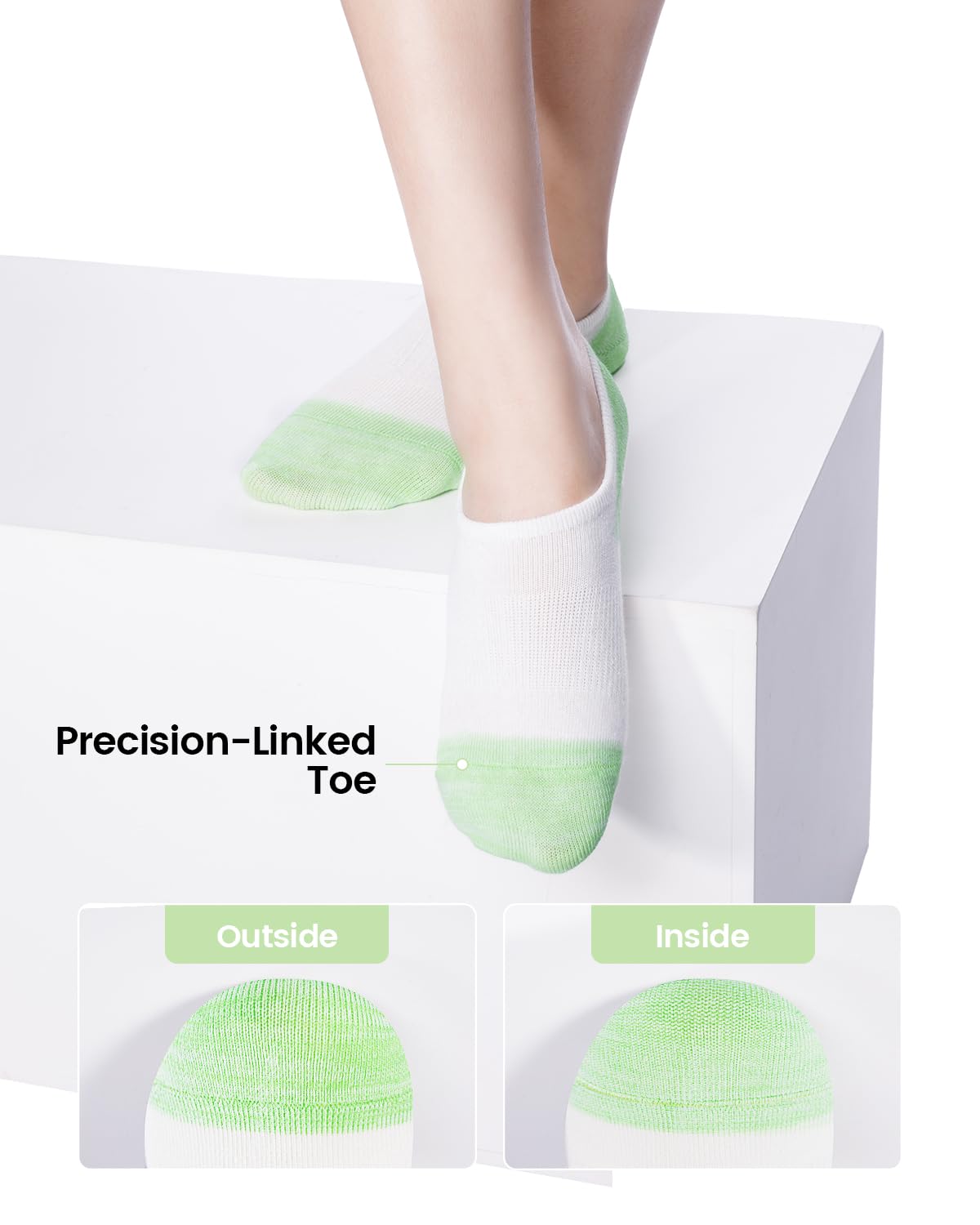 IDEGG No Show Socks Women 10 Pairs Low Cut Anti-Slid Novelty Athletic Casual Invisible Liner Socks