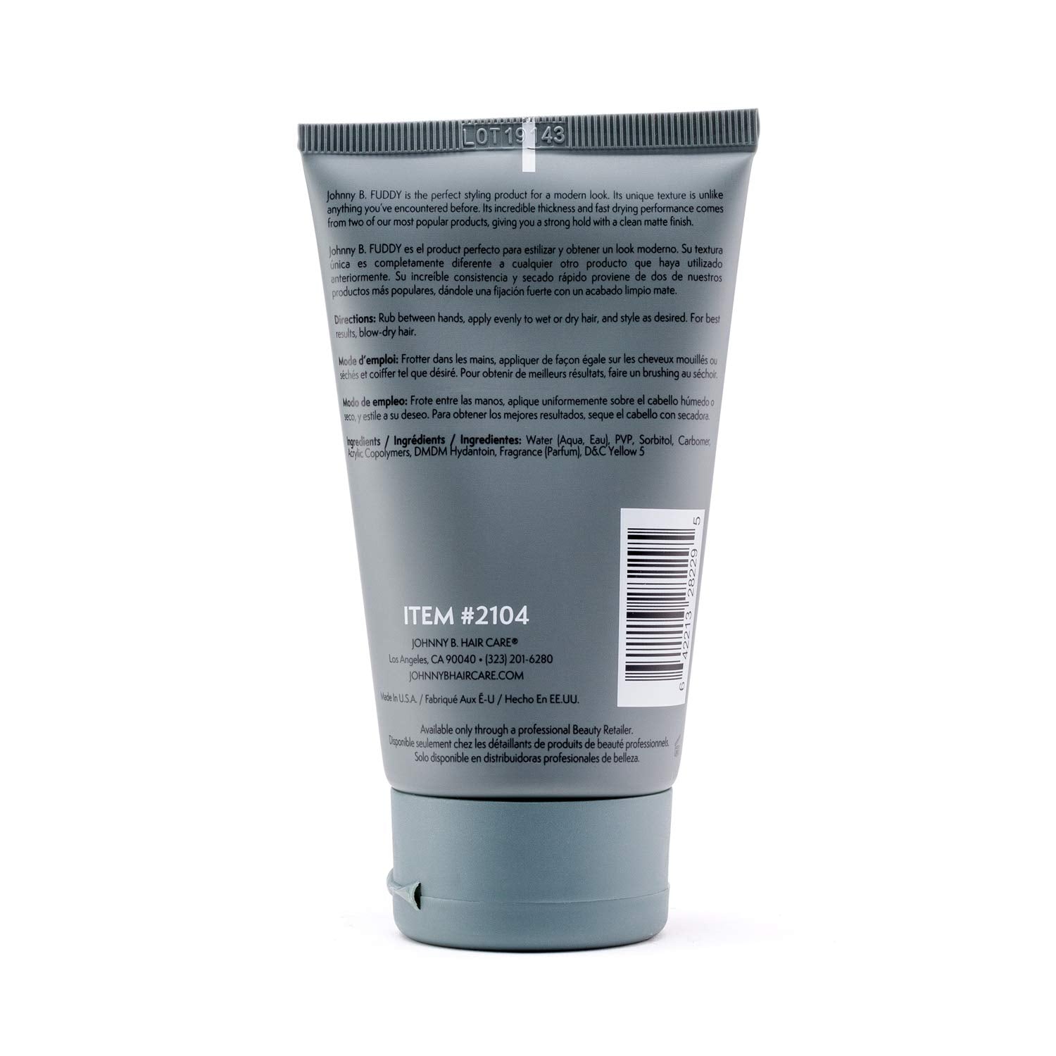 Johnny B Fuddy Matte Styling Gel