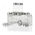 Kamenstein 5244227 Empty Jars With Black Cap, Set Of 12, 3-Ounce
