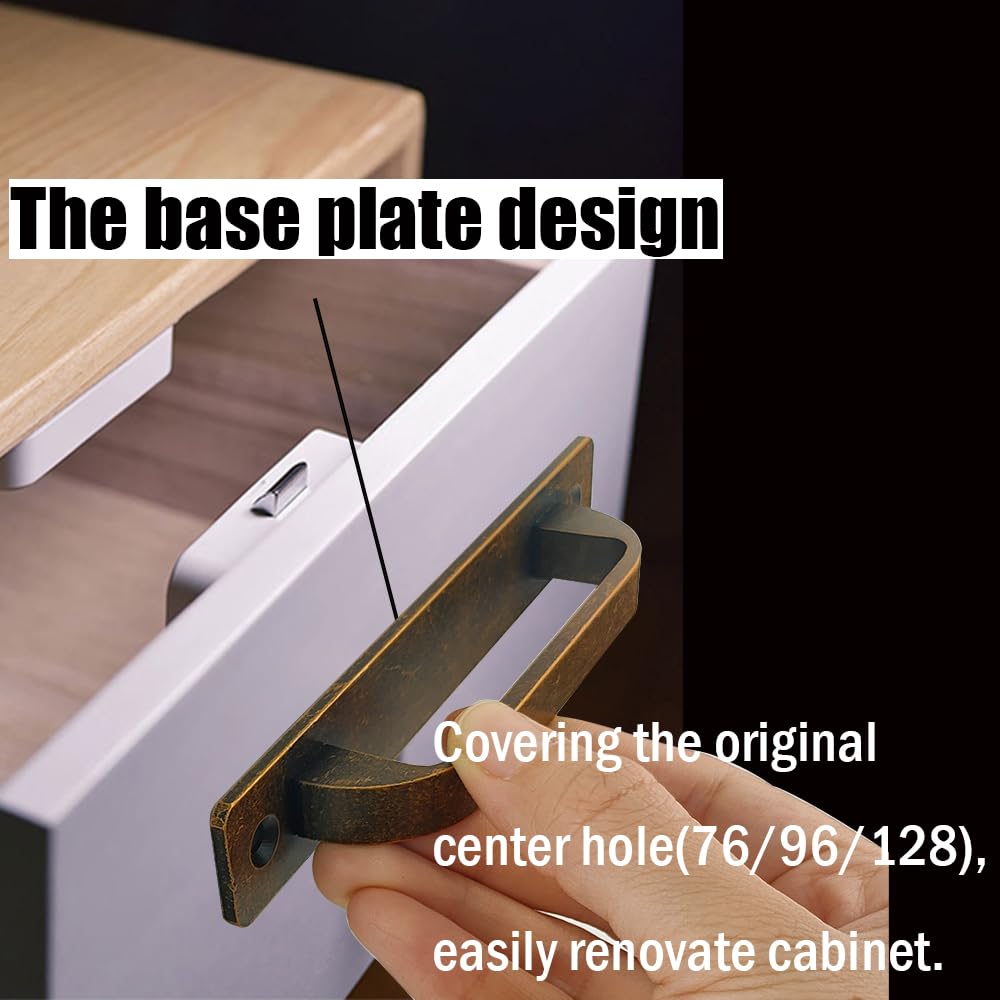 2 Pack 4 1/4 Inch 108 mm Copper Cabinet Handles Aluminum Cabinet Pulls Drawer Pulls