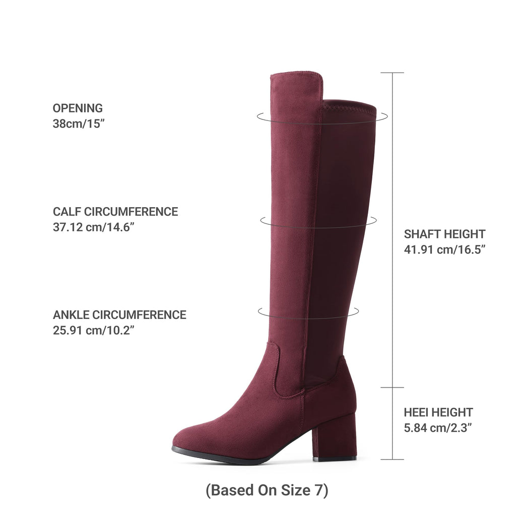DREAM PAIRS Women's Knee High Stretchy Fashion Boots