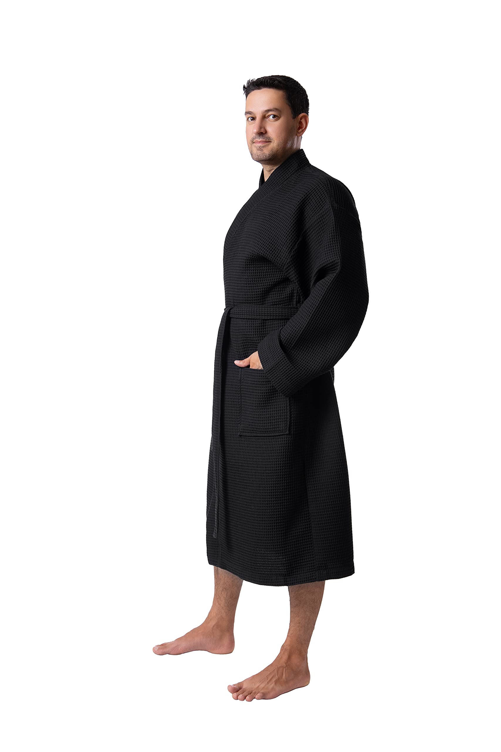 BAGNO MILANO Mens Robes, Waffle Robes For Men, Turkish Cotton Mens Bathrobes