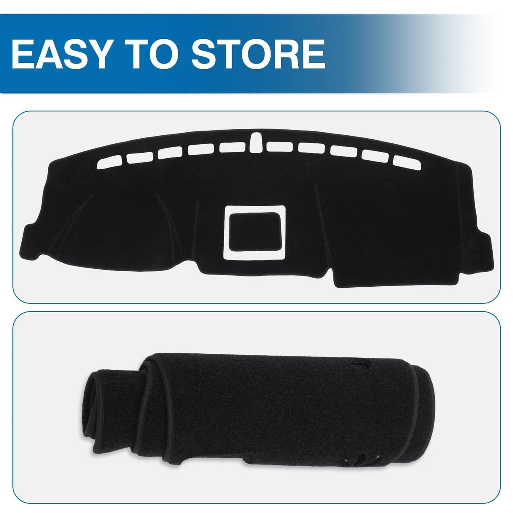 KUST Black Dash Cover for Ford Ranger 1995-2011/Ford Explorer 1995-2001/Mazda B2300 B2500 B3000 B4000 1995-2008/Mercury Mountaineer 1997-2001 Polyester Dashboard Cover Accessories for Ranger