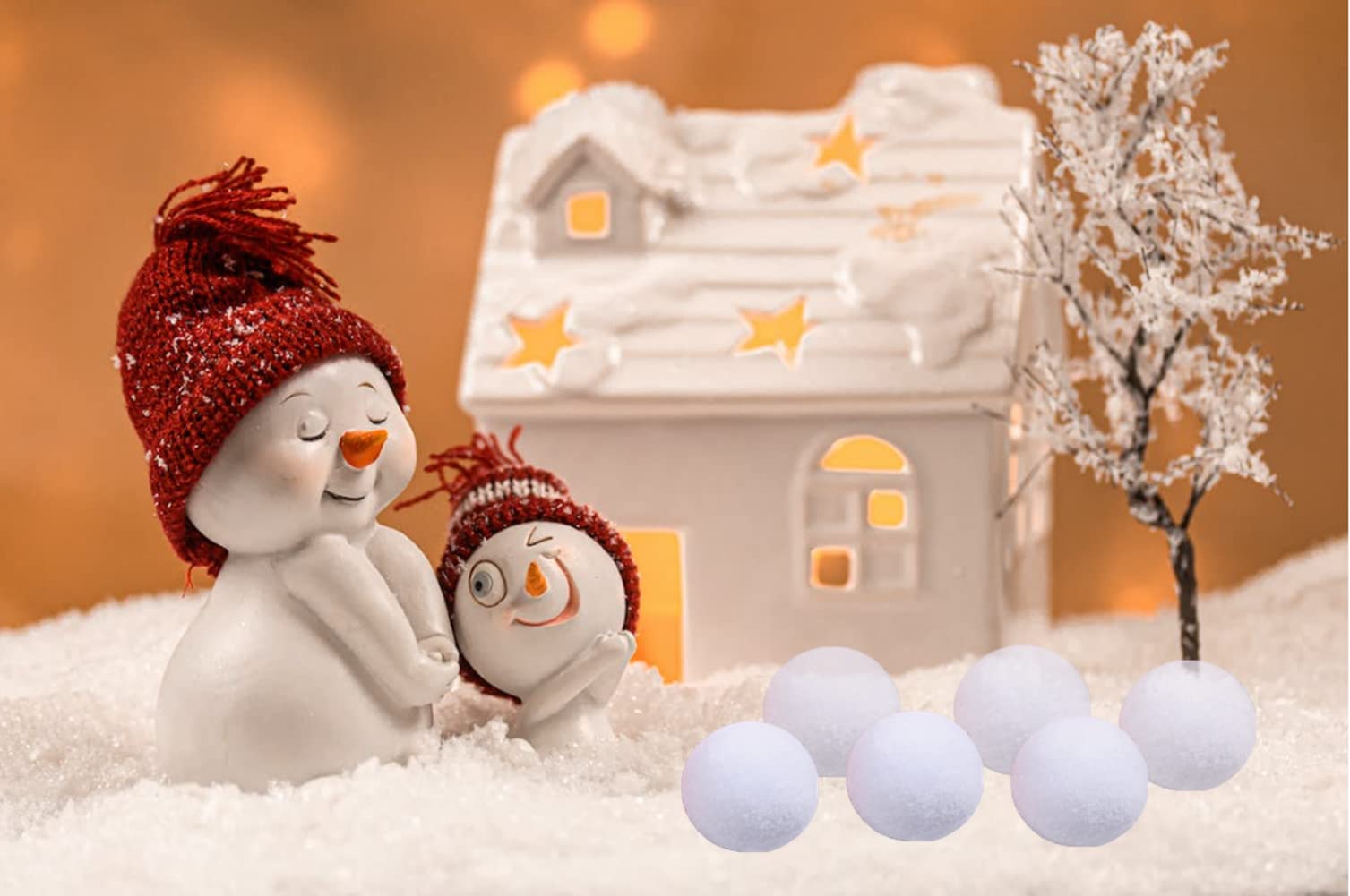 Supoice 30 Pack Snow Fight Balls 3 Inch Large Size Christmas & Winter Holiday Realistic Fake Snow Toys for Indoor & Outdoor Snow Fight & Toss Game