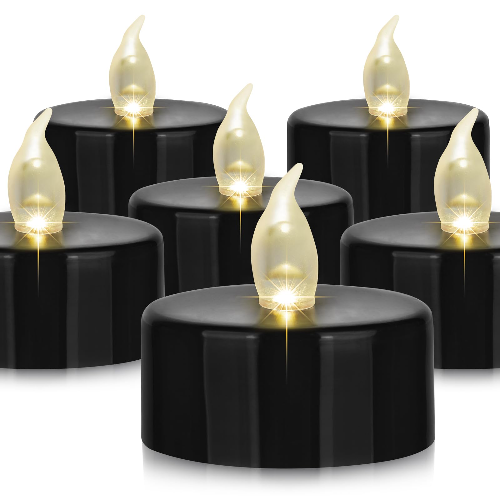 Tea Light Candles with Remote Control,Flickering Flameless LED Candle,Long Lasting 400+Hours,Battery Operated with Timer for Home Decoration Seasonal &Festival Celebration Warmyellow (5pcs)